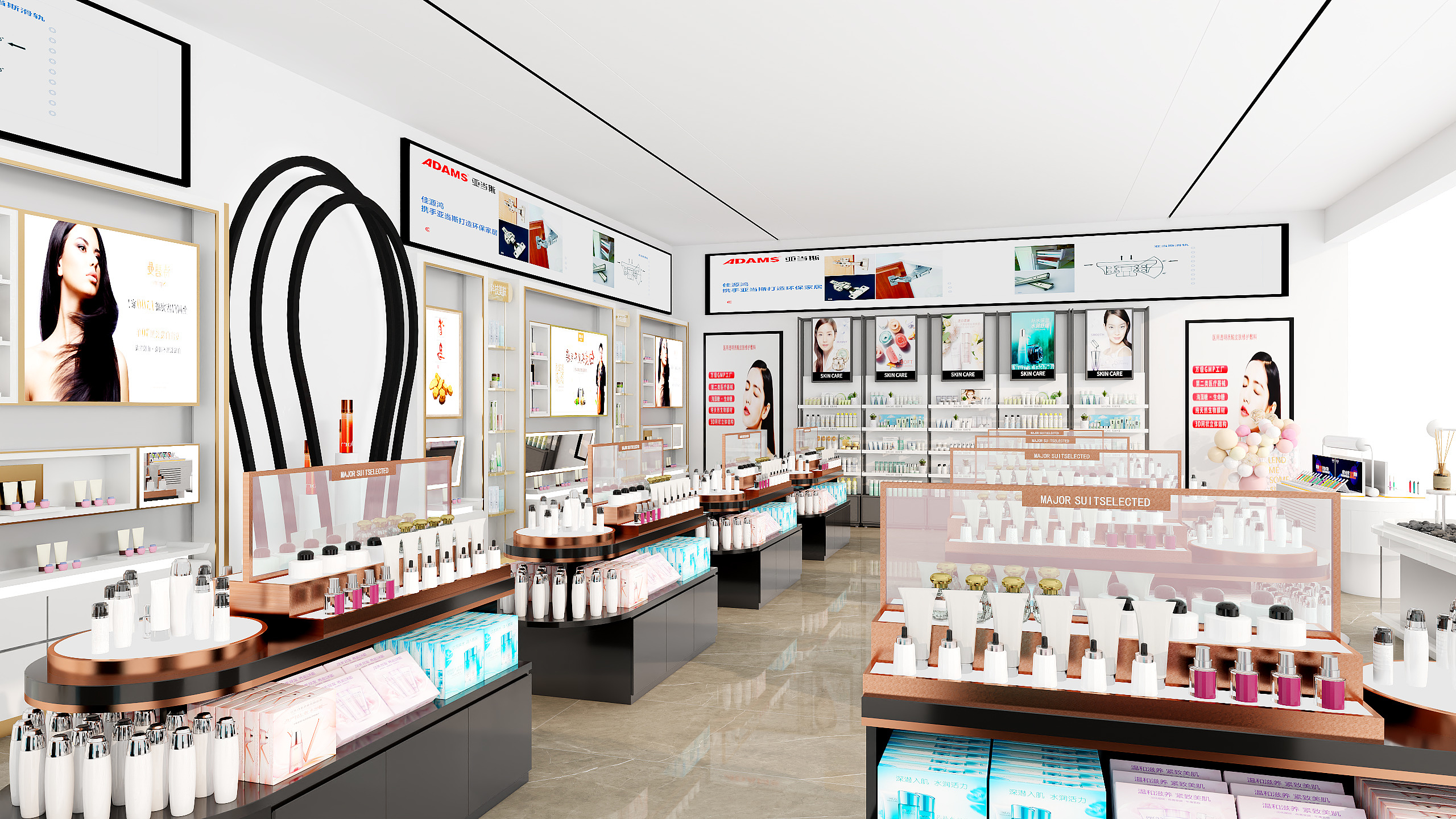 摩羯座家设计师-八大处展柜效果图-装修设计方案