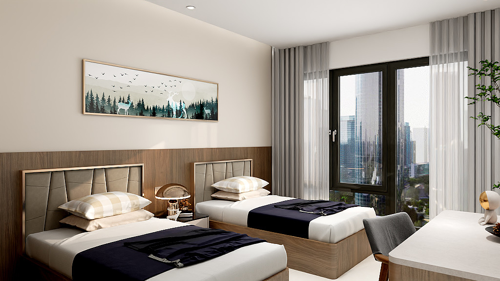 云浅野-宿舍效果图2-装修设计方案