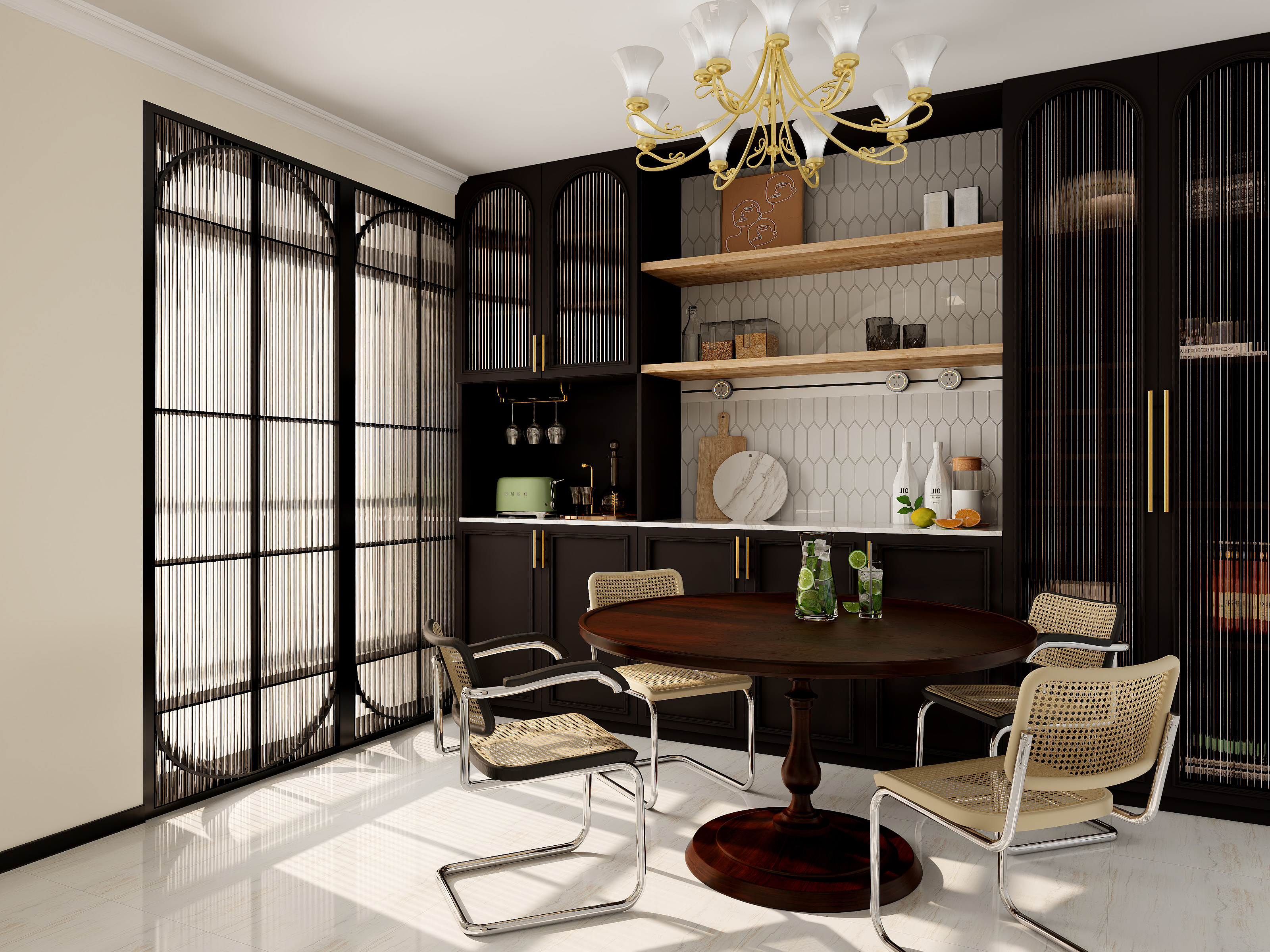 Double.m-法式146㎡3室装修效果图