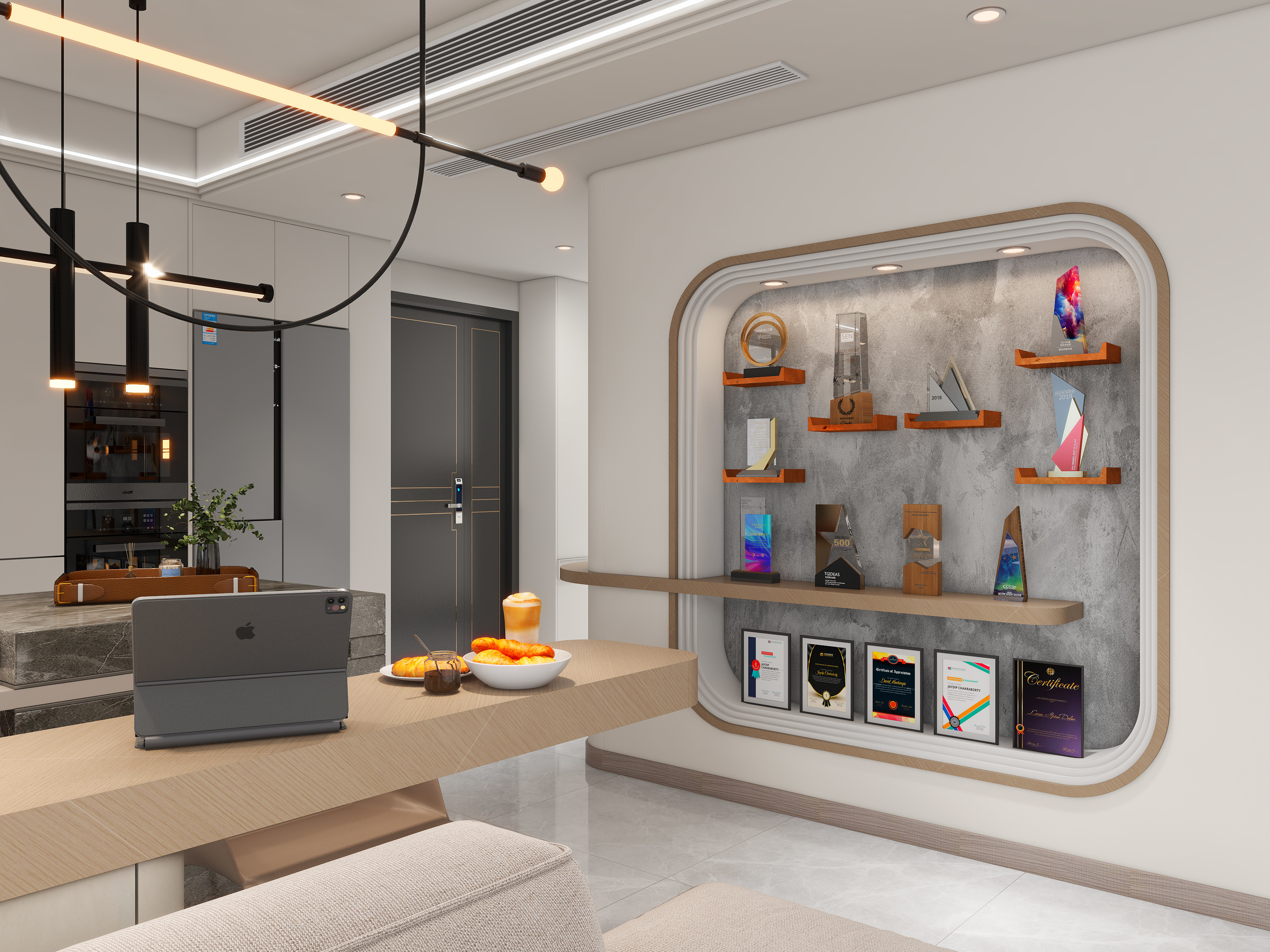 画家_沉铭-融创江南融府【极简】装修效果图