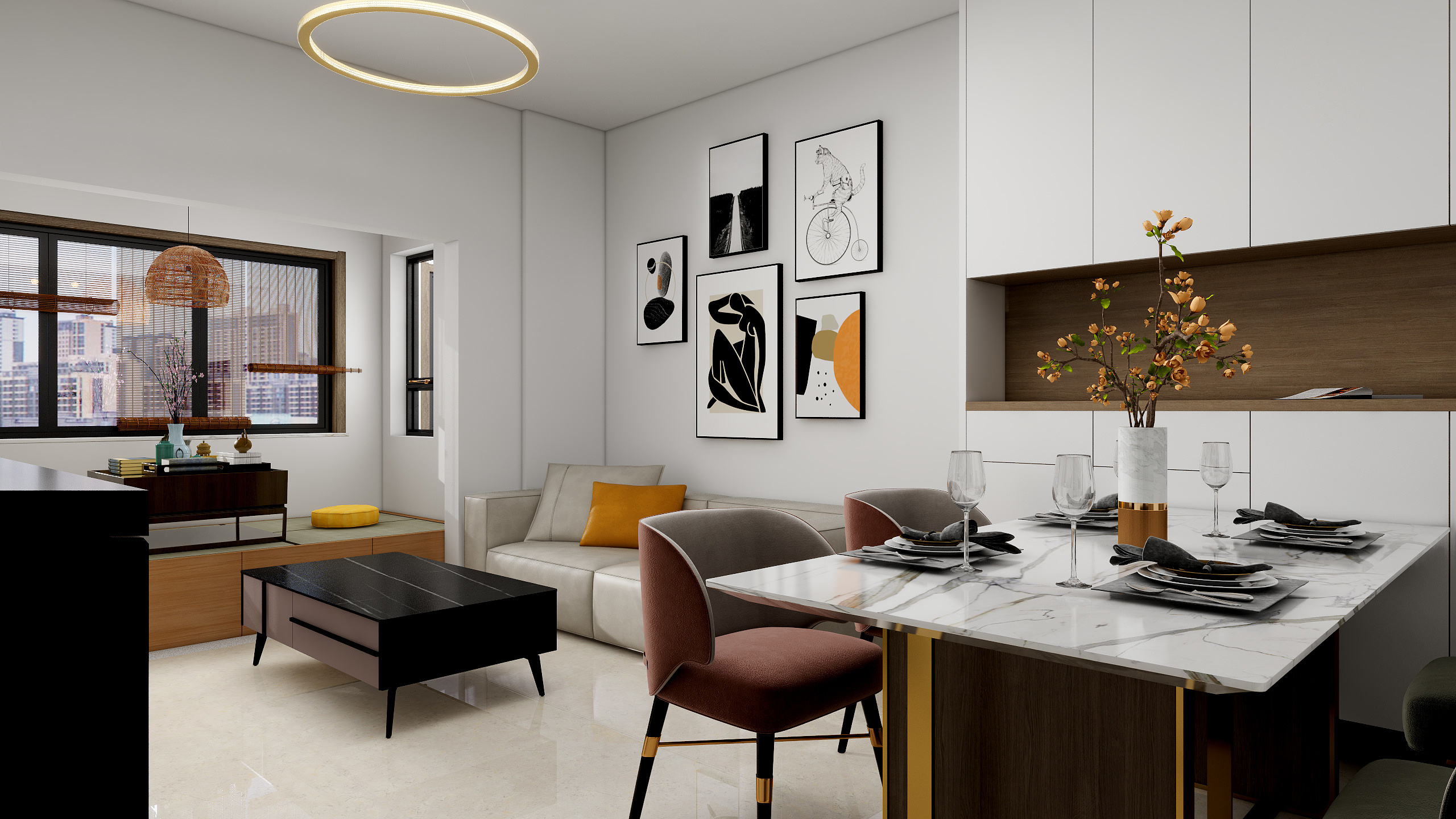 摩羯座家设计师-咸宁侯二居室-装修设计方案