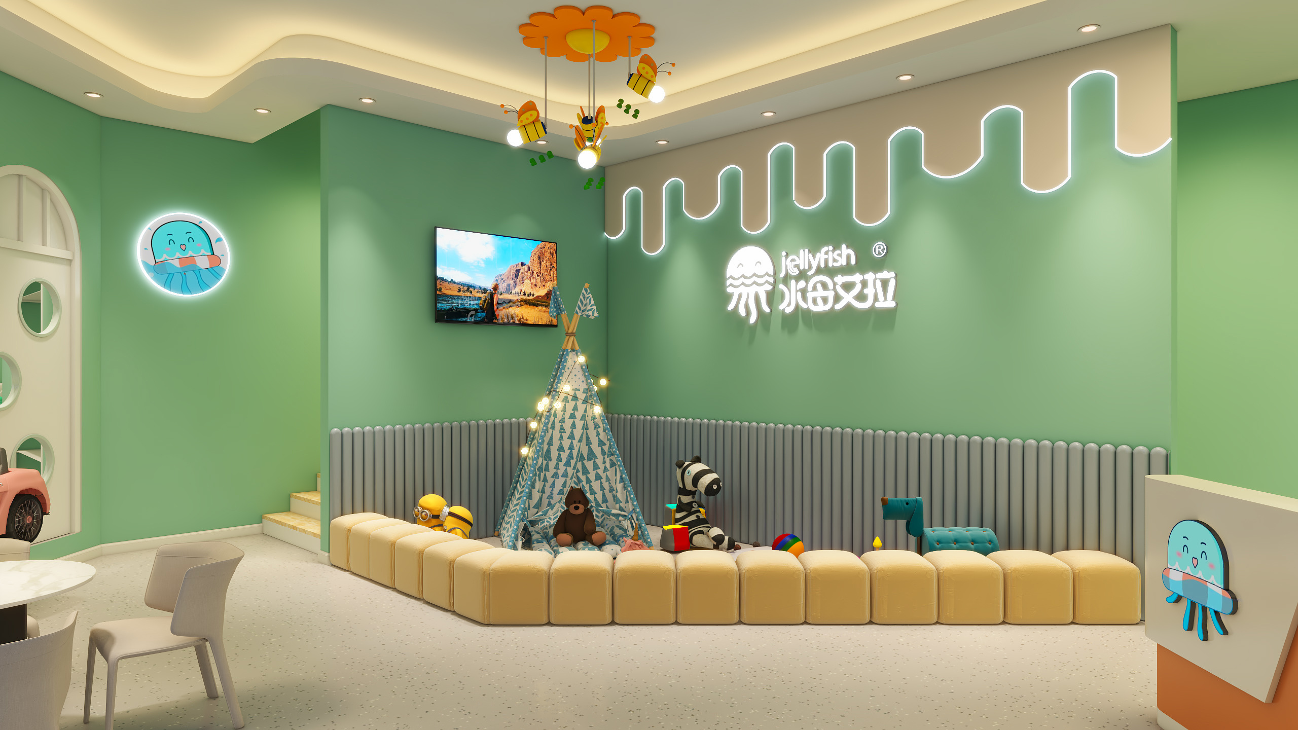 水母艾拉-小巷听雨-连云港赣榆海城路店-装修设计方案