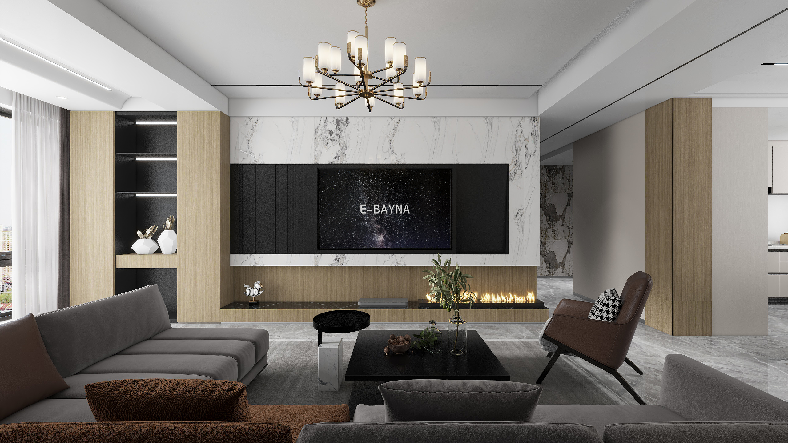 学远XueYuan-客餐厅效果图-装修设计方案