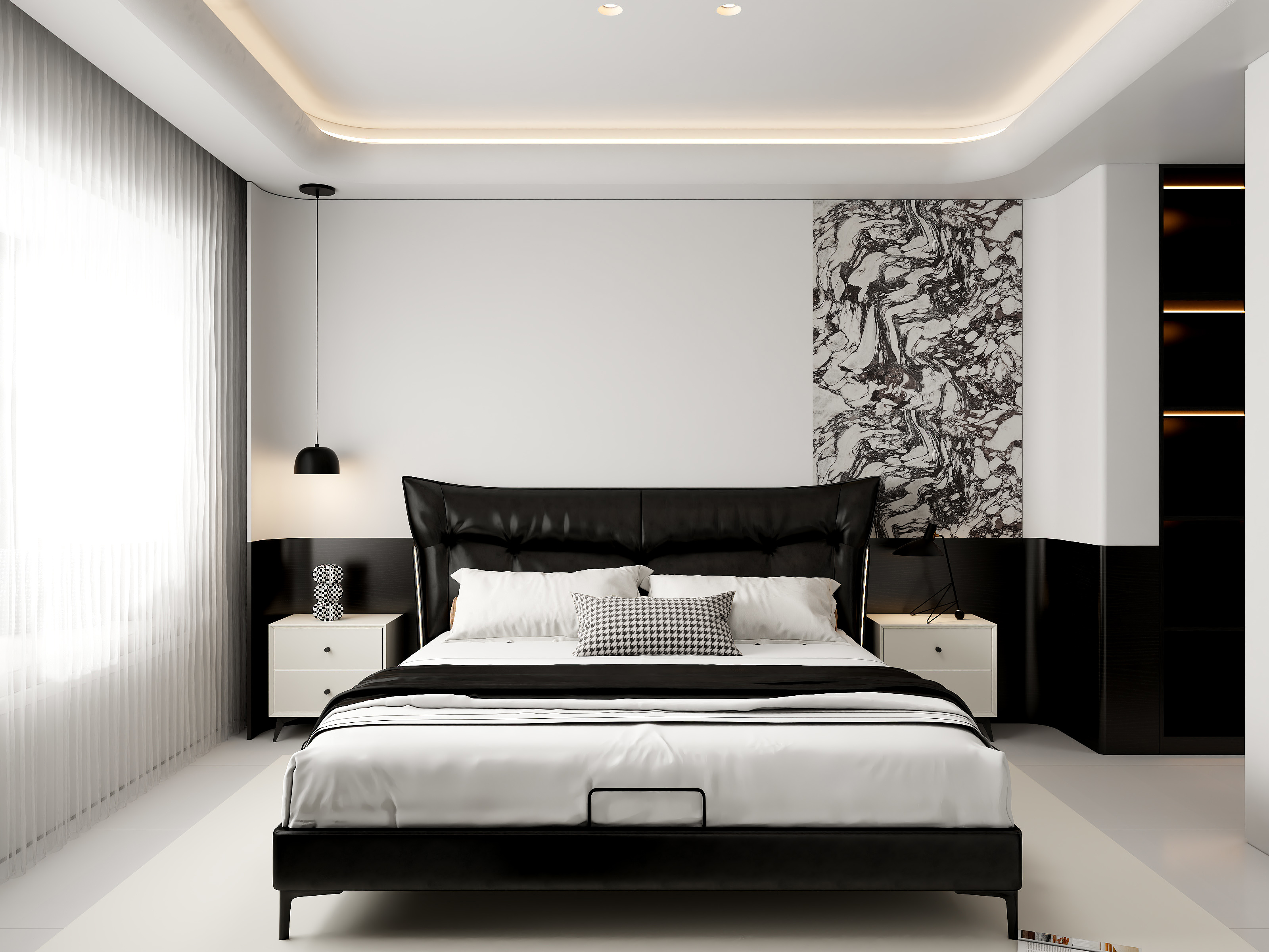 蔡~-碧桂园云湖97㎡现代黑白灰-装修设计方案