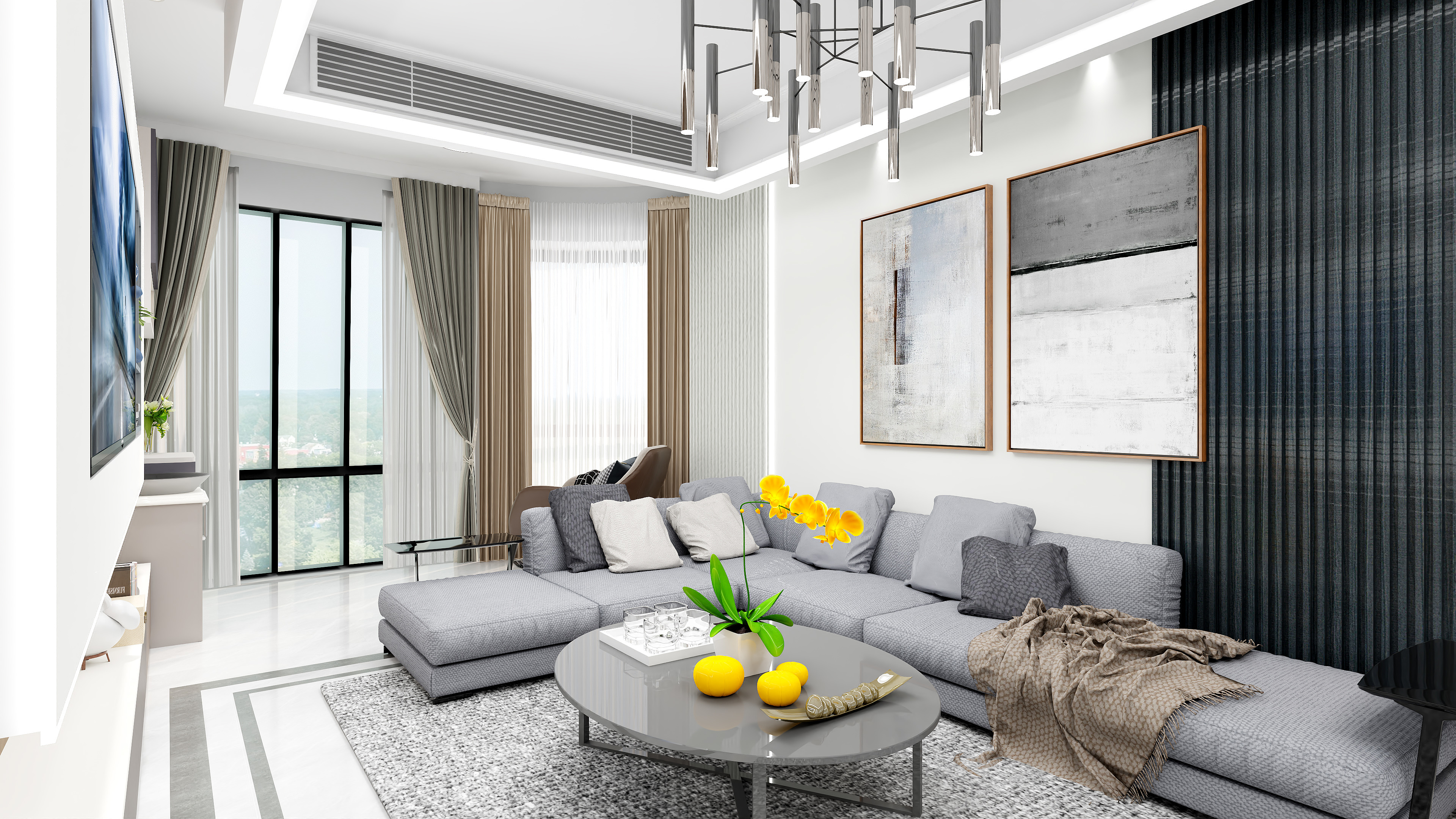 沨然-保利东湾86㎡2室-装修设计方案