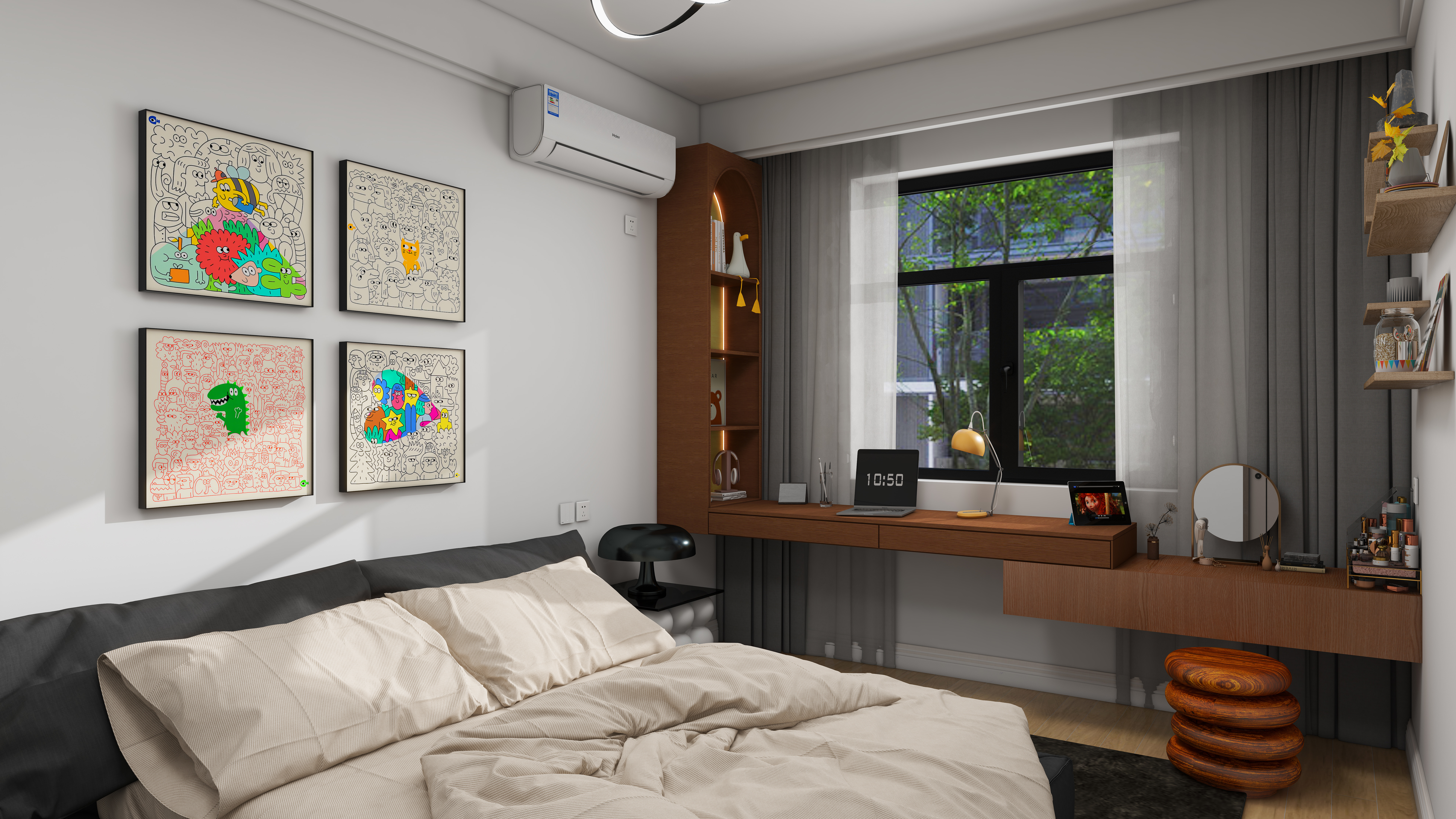 效果图只供参考实际效果以现场为准-96㎡3室-装修设计方案