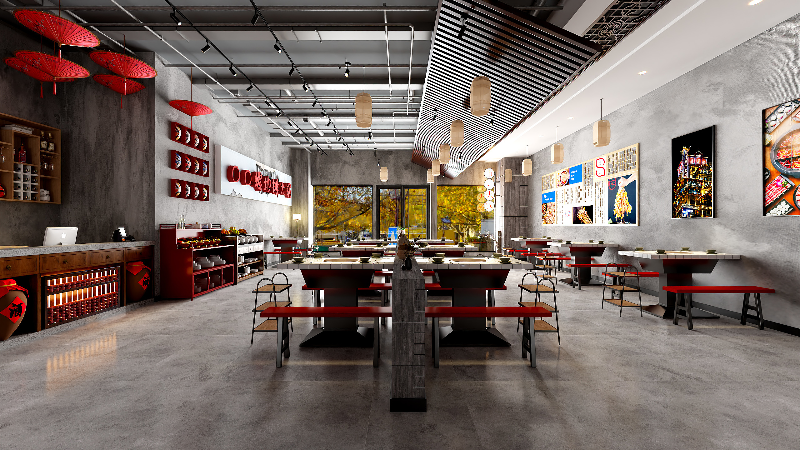 迷路酷-火锅店-装修设计方案