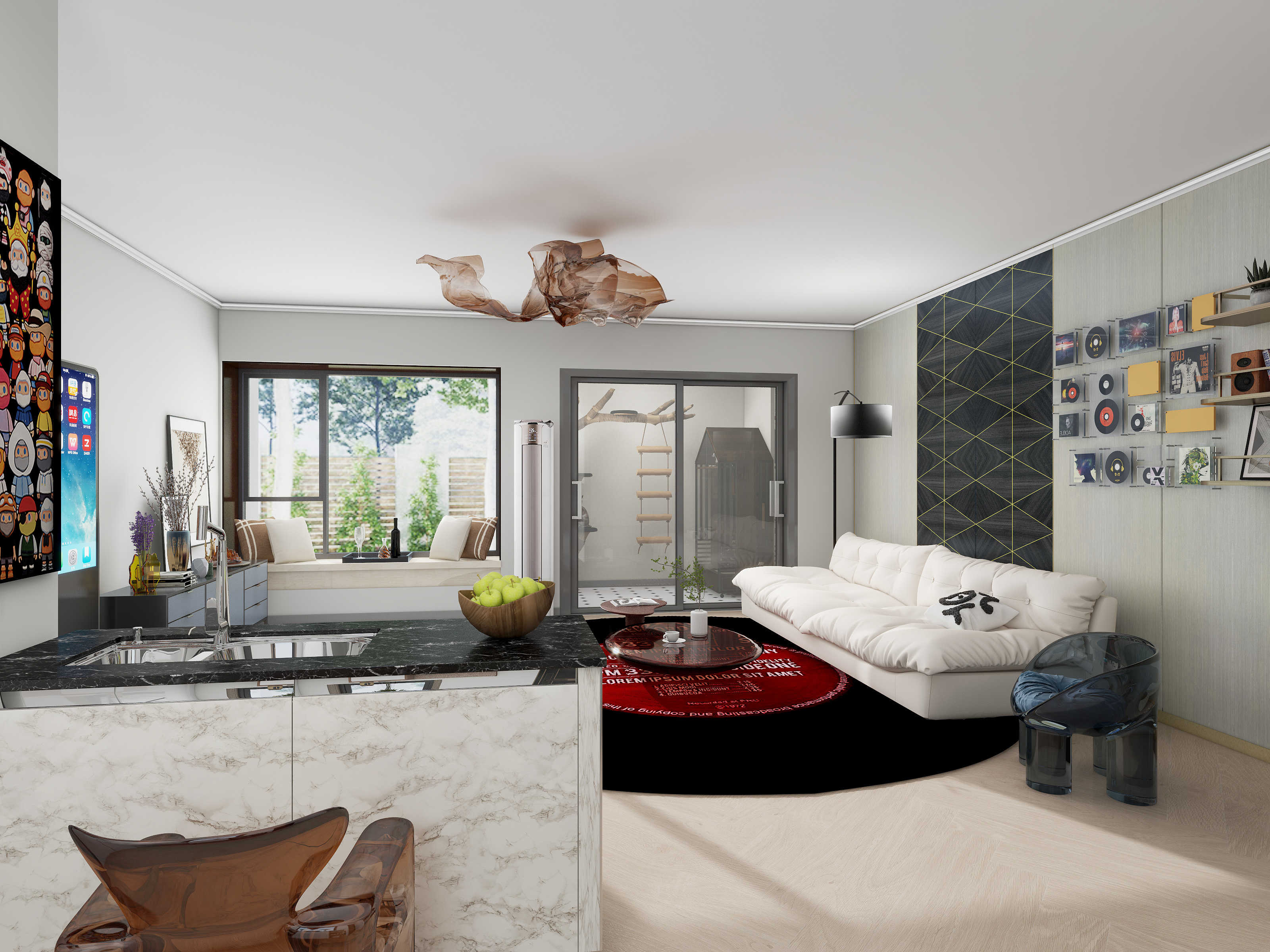 尹成伟-单人公寓-装修设计方案