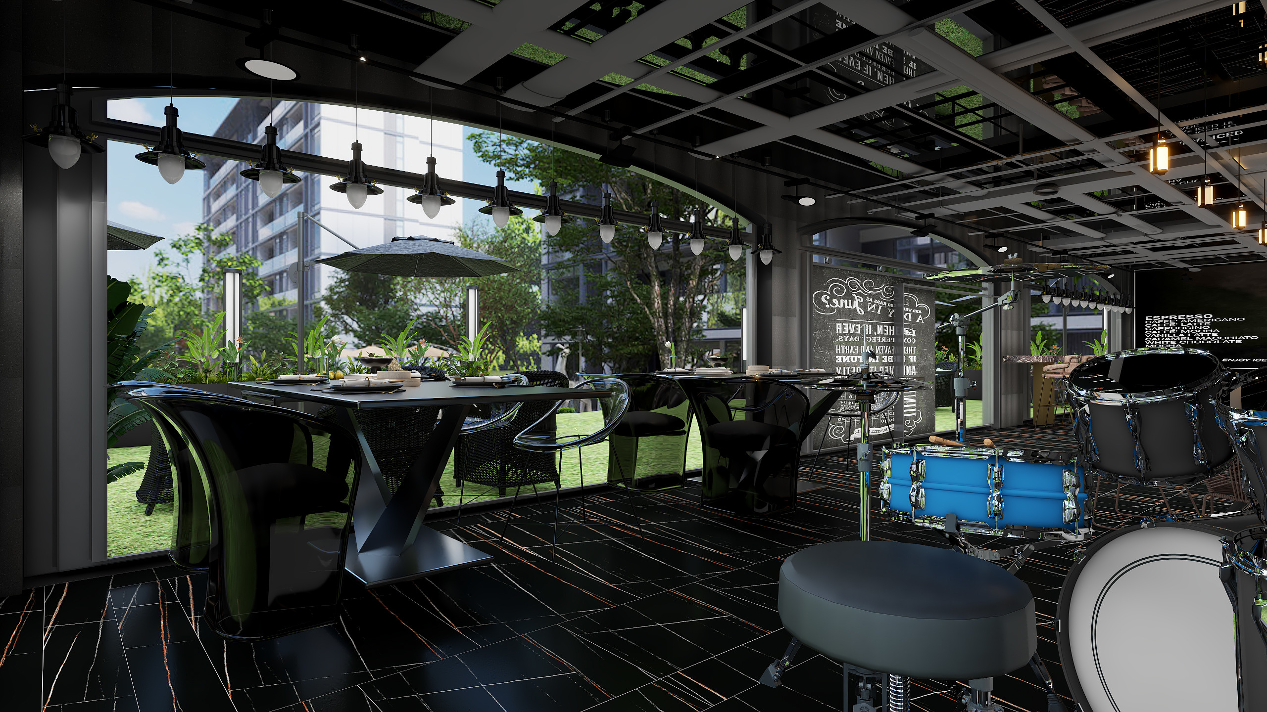 全屋设计SmeQ-莫妮卡西餐厅224㎡-装修设计方案