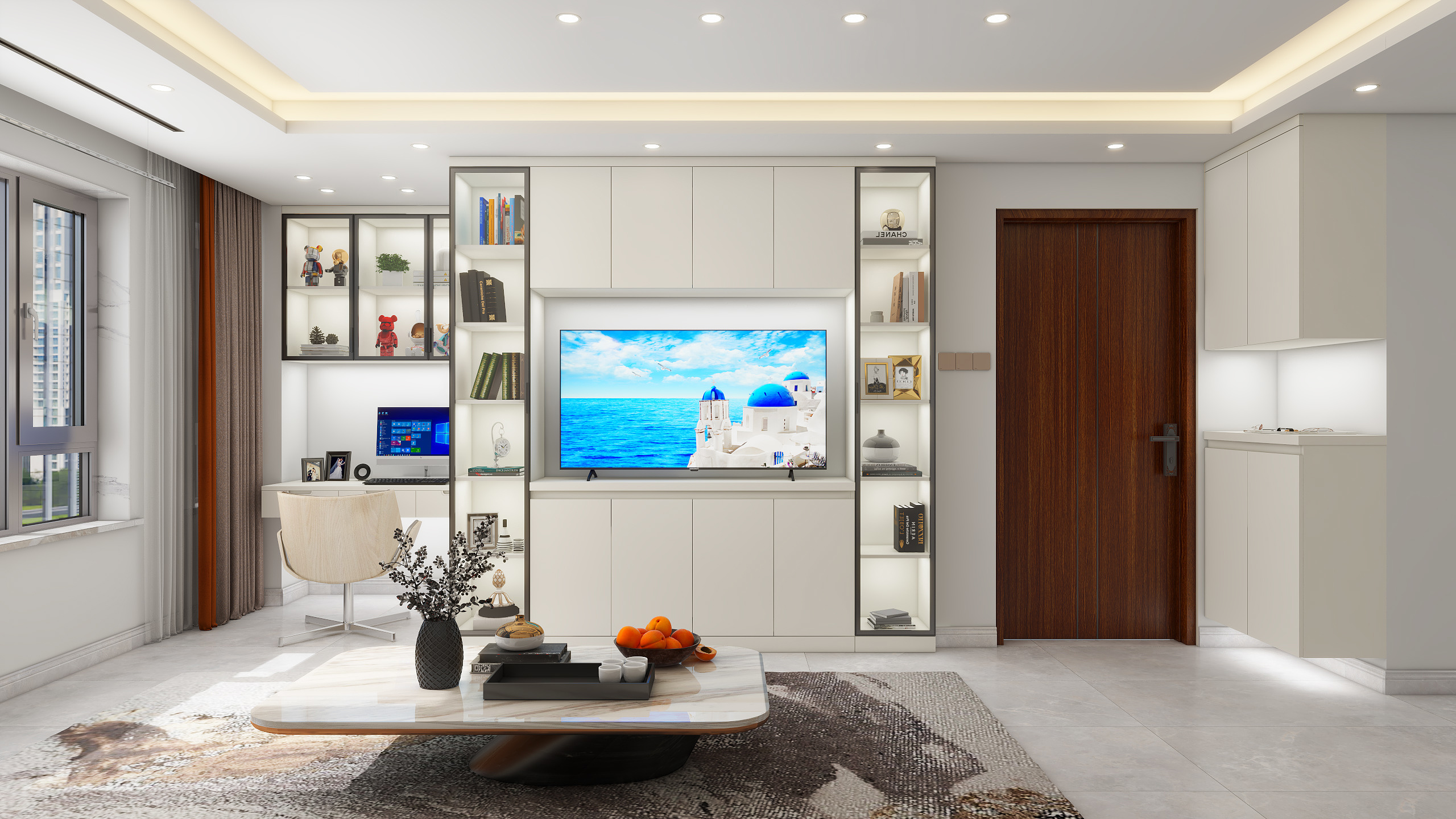 长春糖炒栗子-贾府白色家具方案-装修设计方案