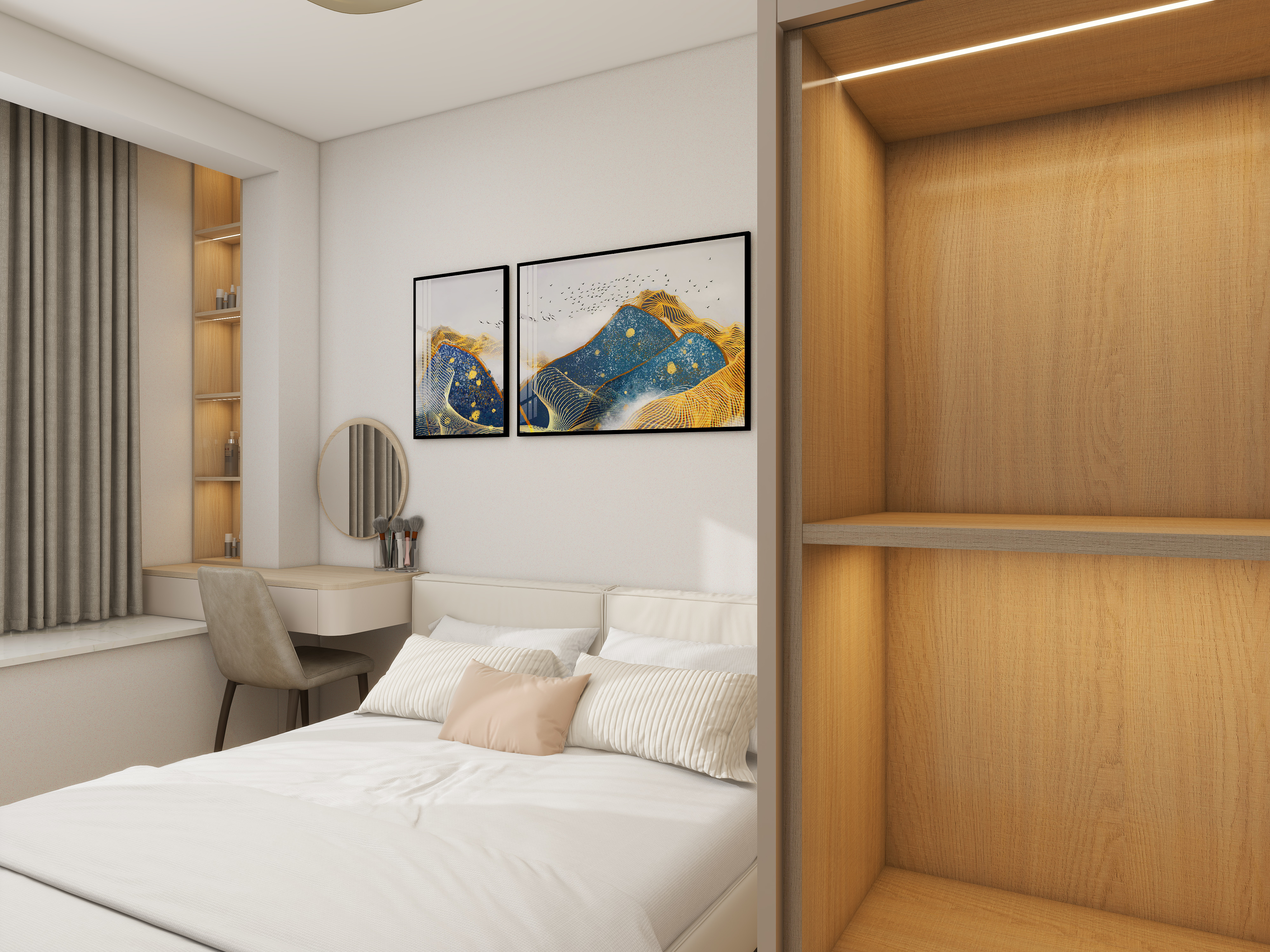 LiMxgk-融创未来金融城92㎡3室装修效果图