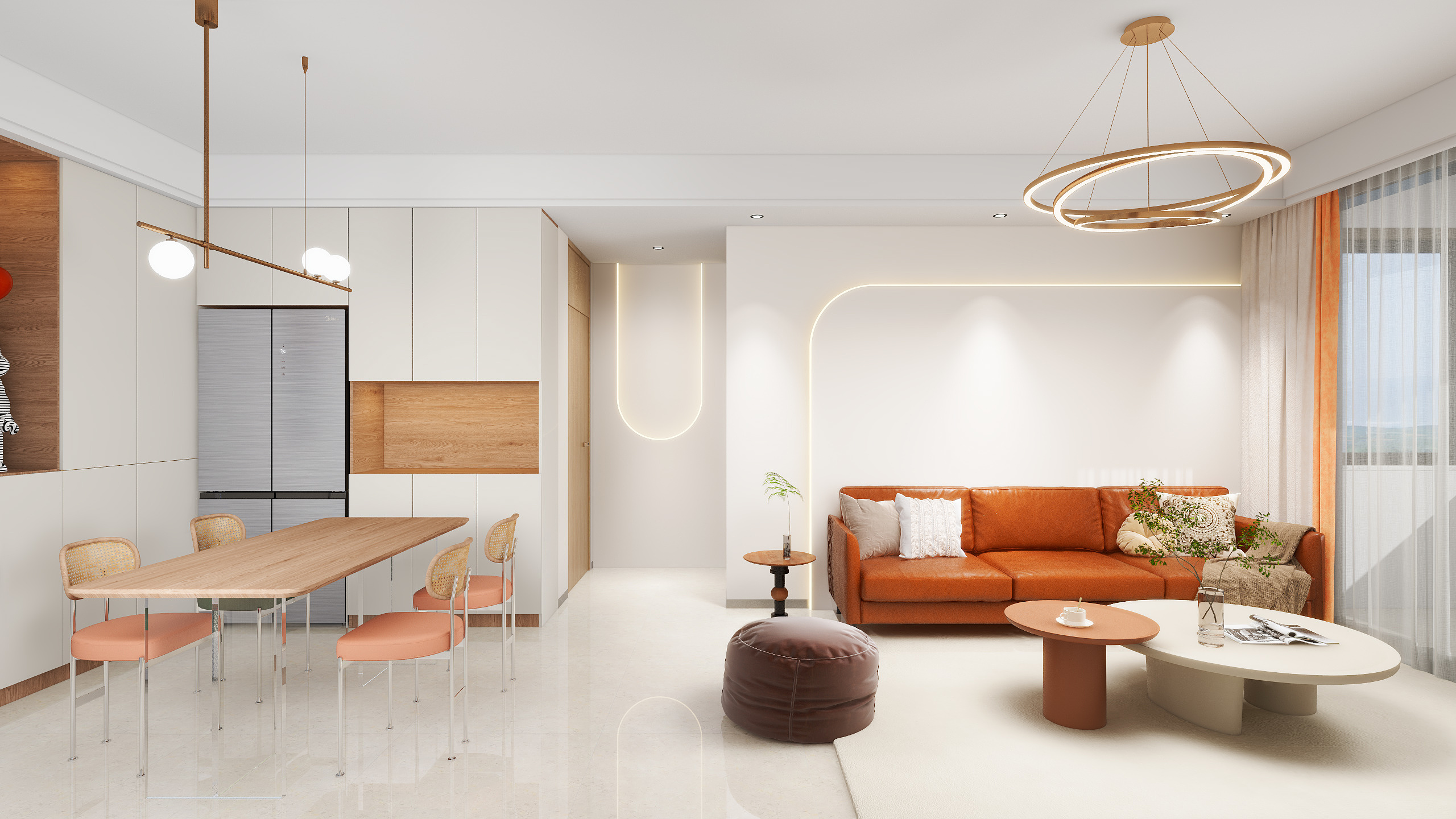 全案设计事务所-小户型-奶油风-简约风-装修设计方案