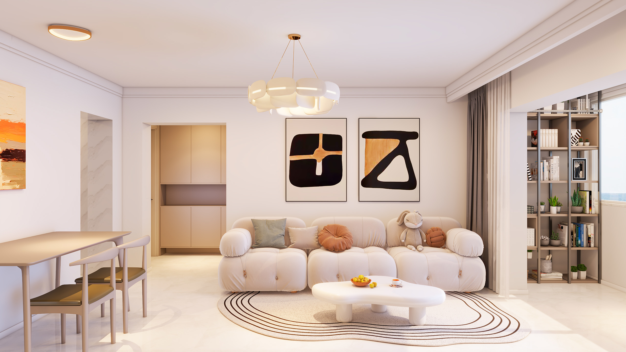 设计师李鹏程-西马庄园奶油风-装修设计方案