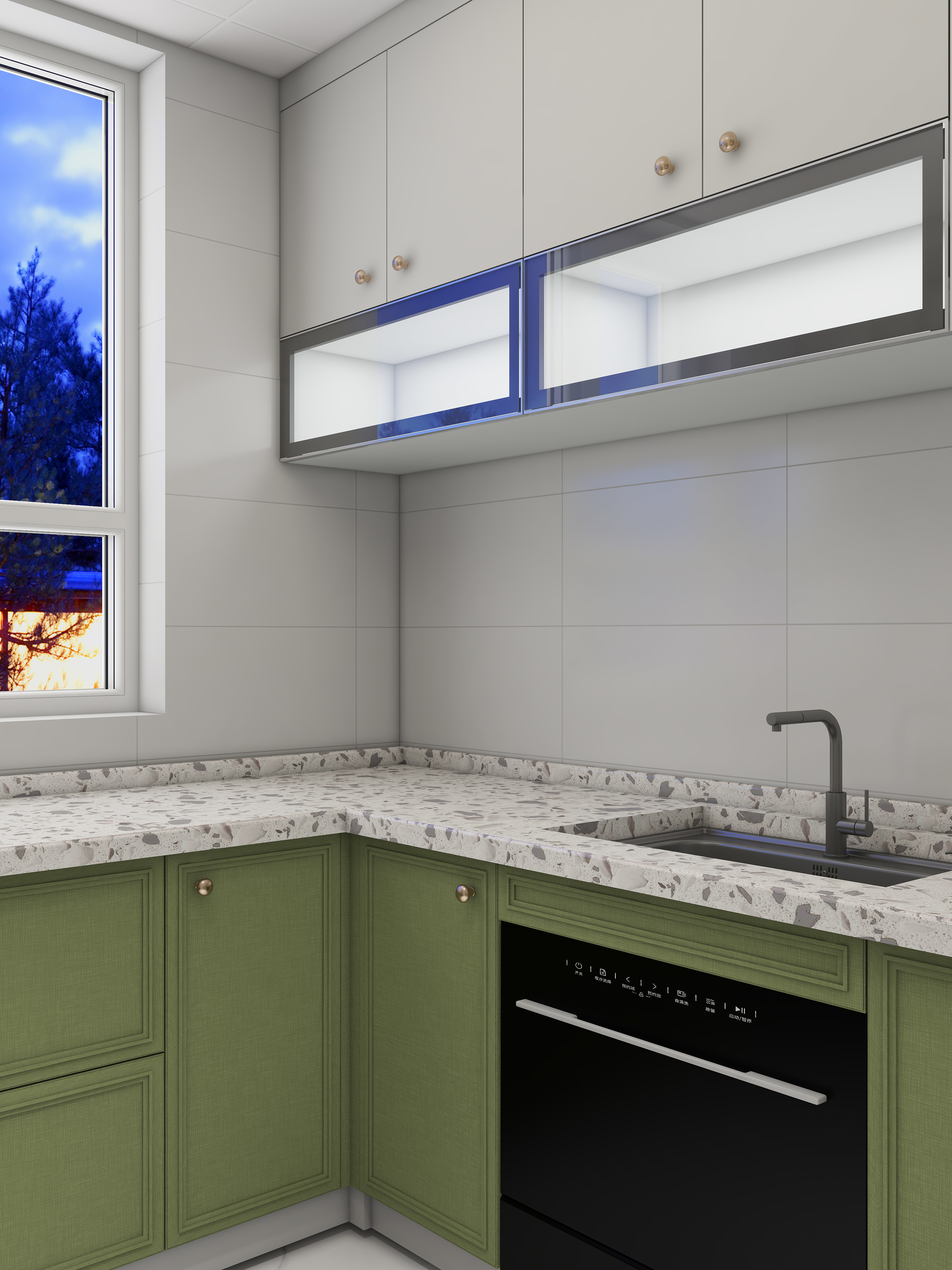 此效果图简单参考-金科天宸欧式132㎡4室装修效果图