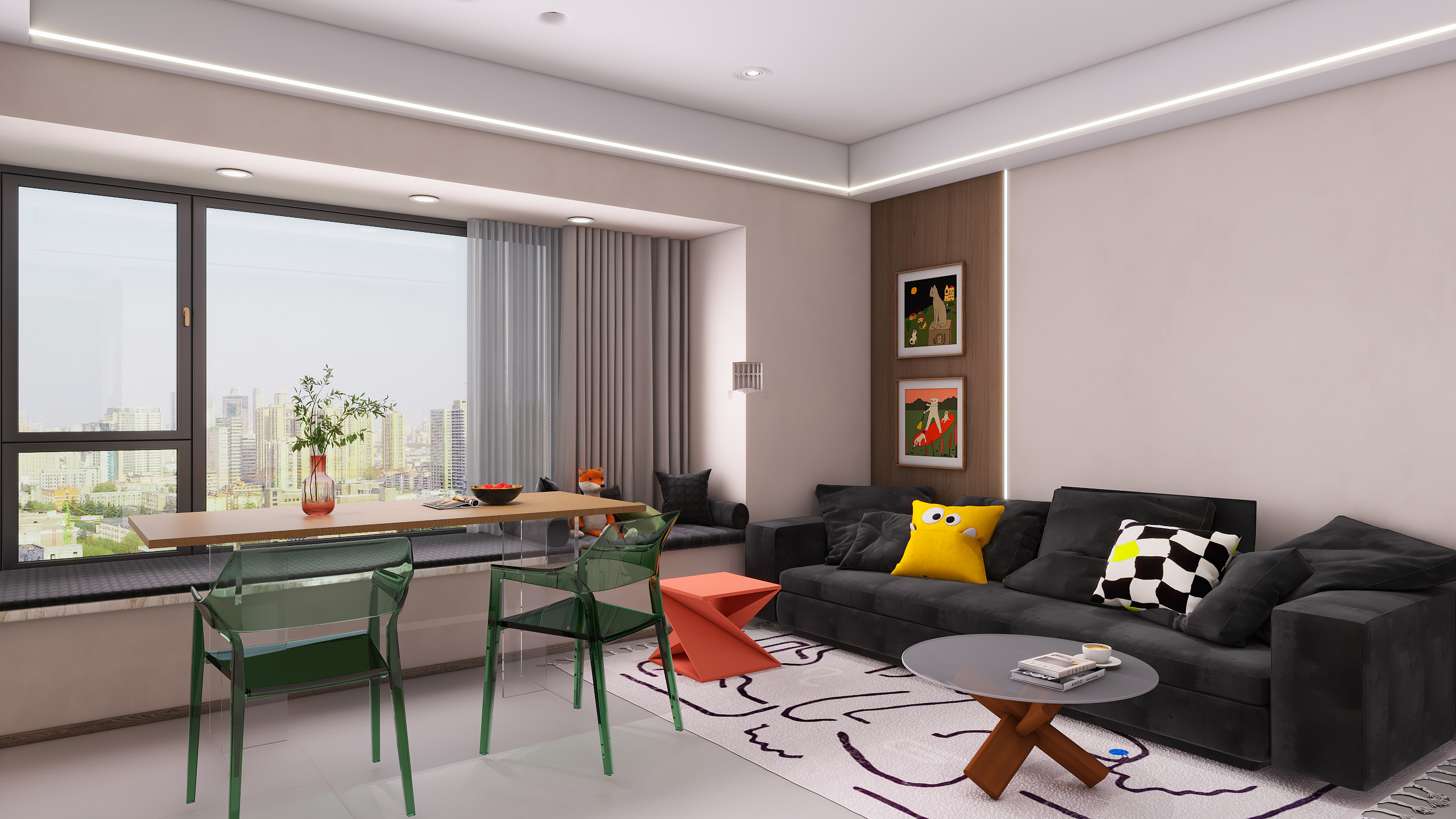 衣者设计-87㎡3室装修效果图