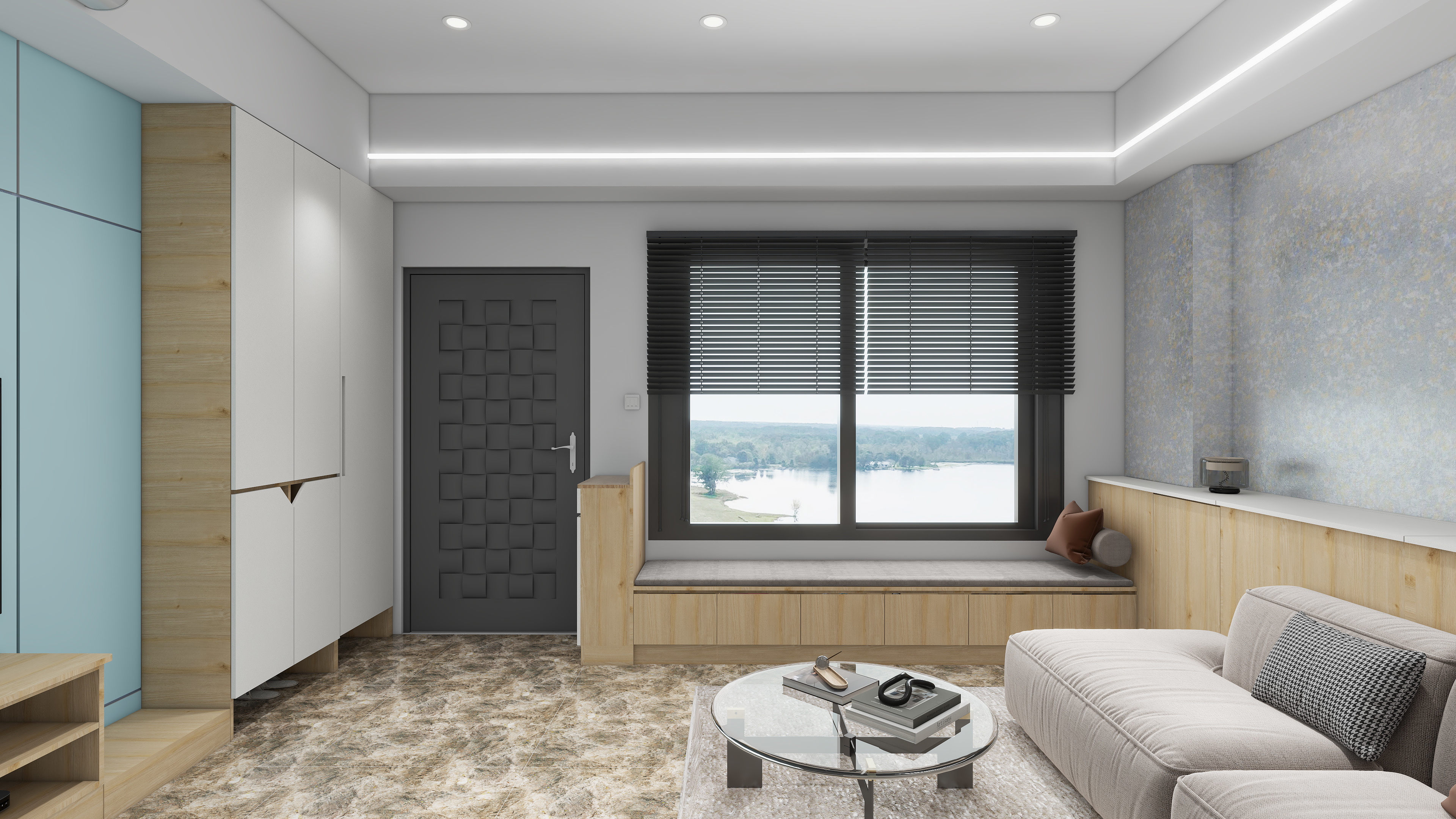 赫普空間設計有限公司-佳里-寶佳-李佳憓-0804-木作半高隔屏-9根-装修设计方案