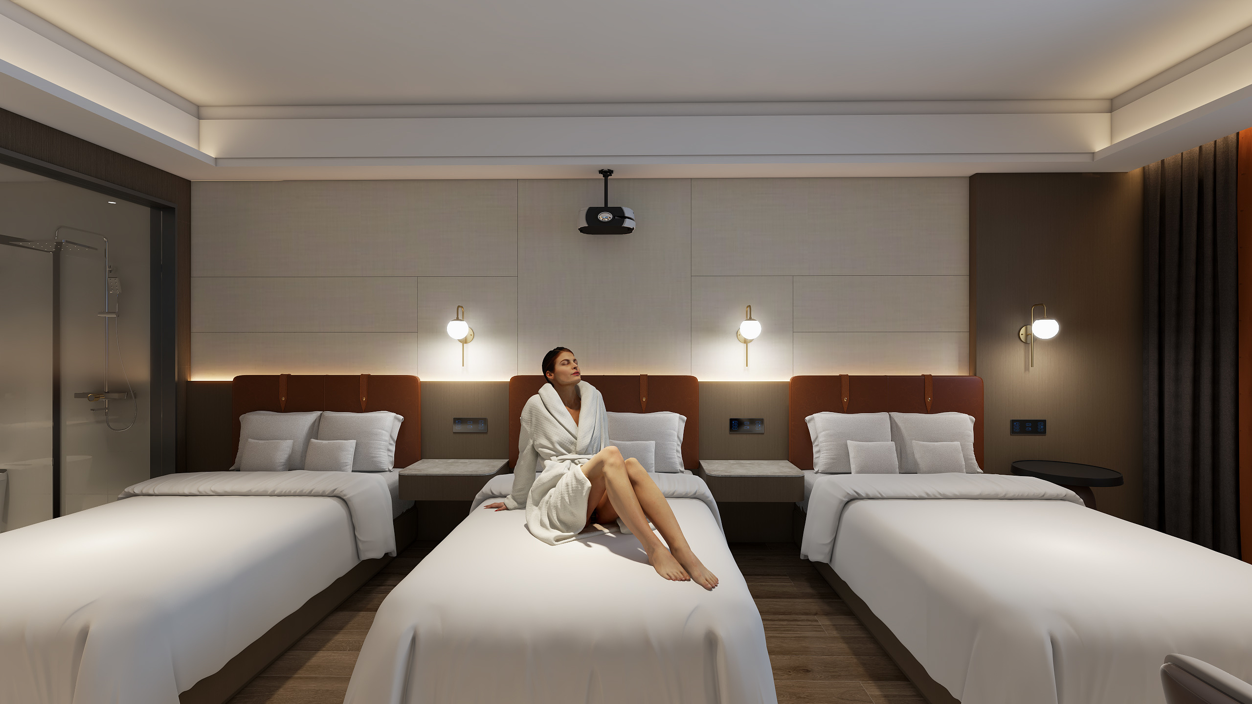 Clancy-美居酒店居家三人间-装修设计方案