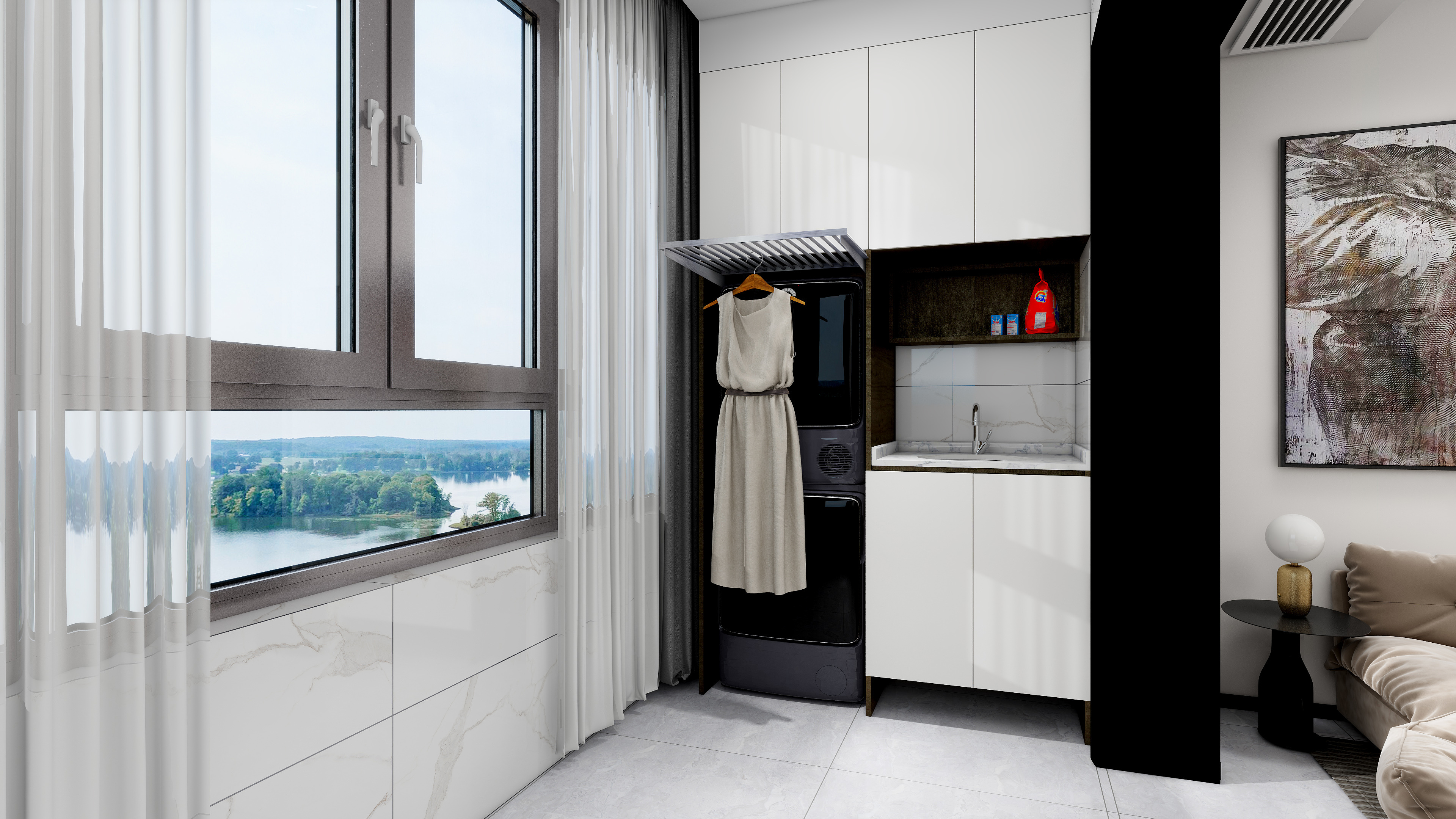 新若水装饰-誉珑湖滨111㎡3室-装修设计方案