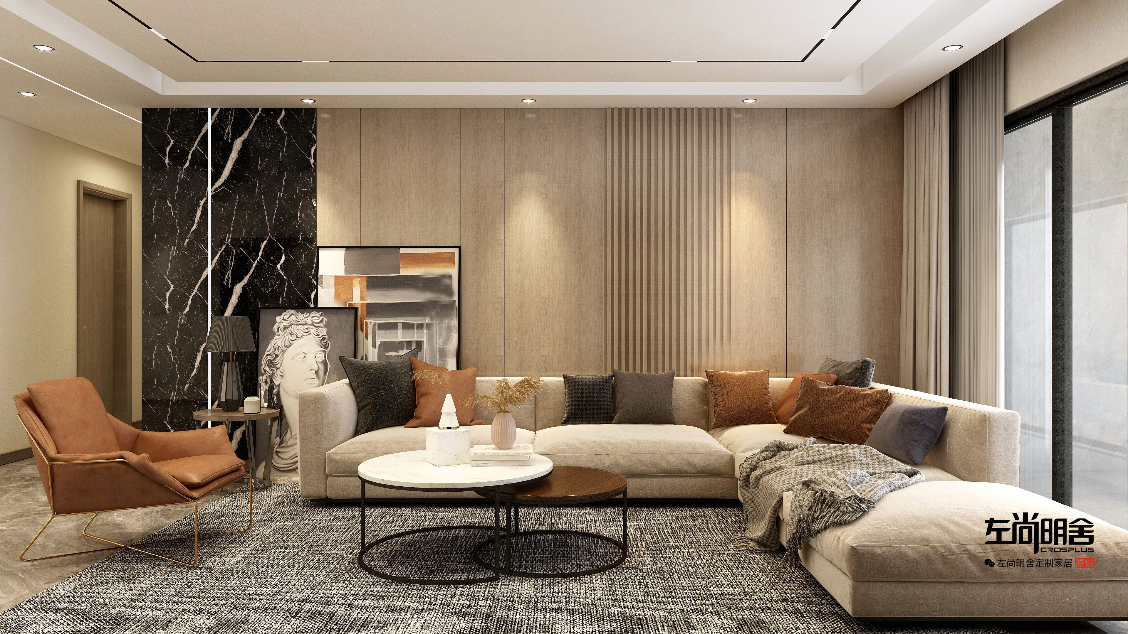 许昌居然左尚_-159方现代四居装修效果图