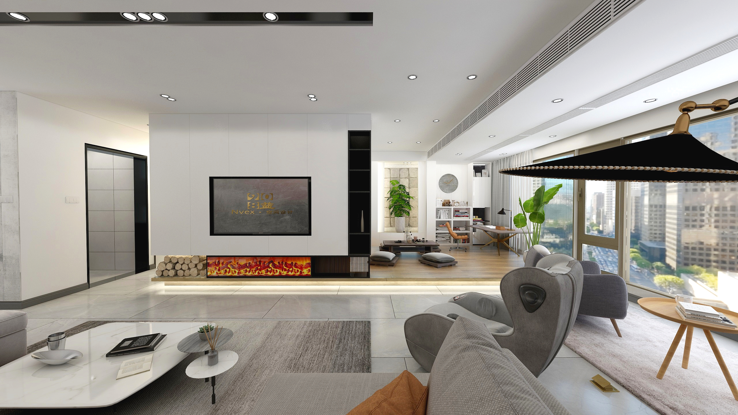 908Nvex-奶油大平层4装修效果图