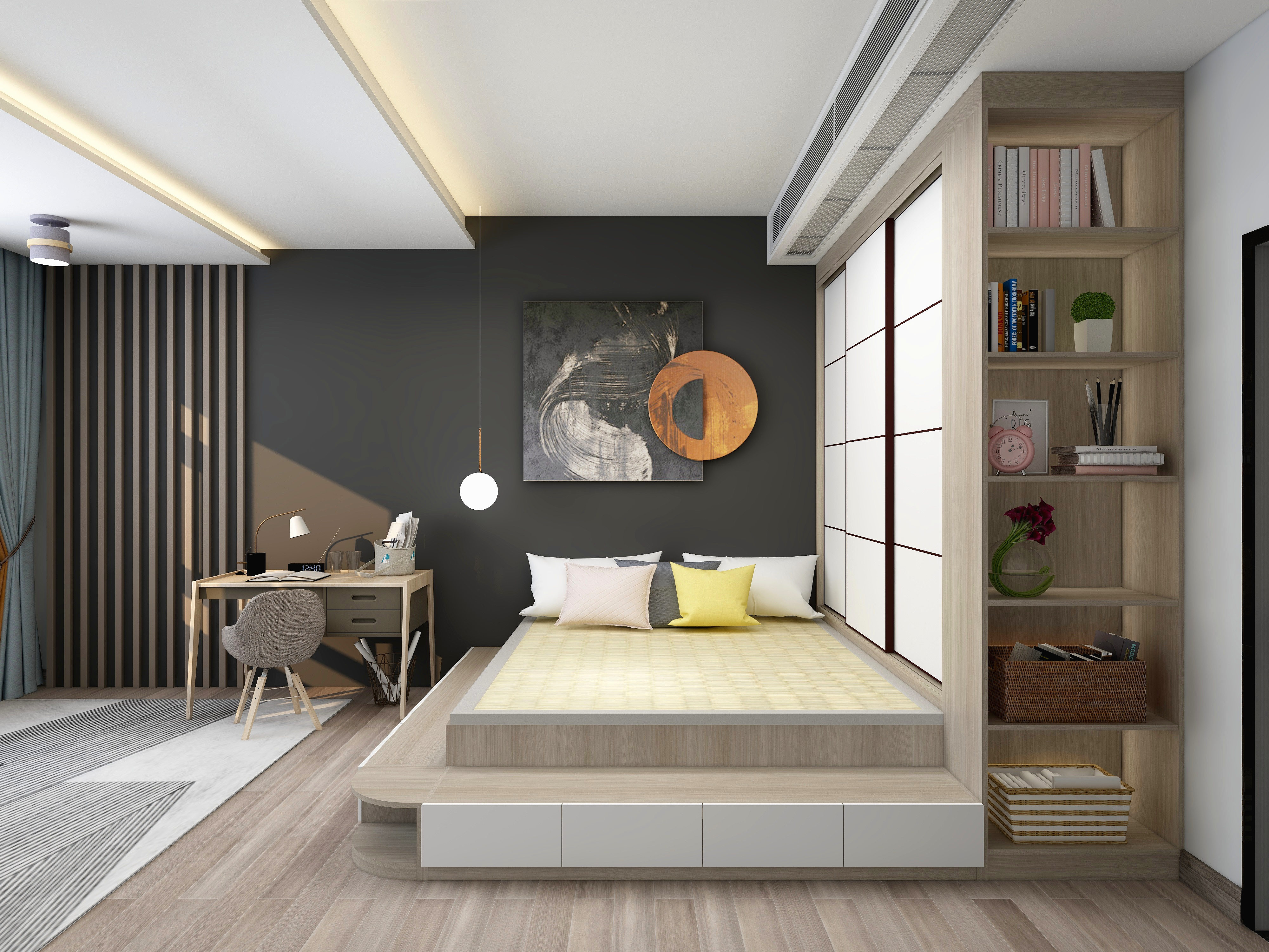 全案设计王毅-171方现代两居装修效果图