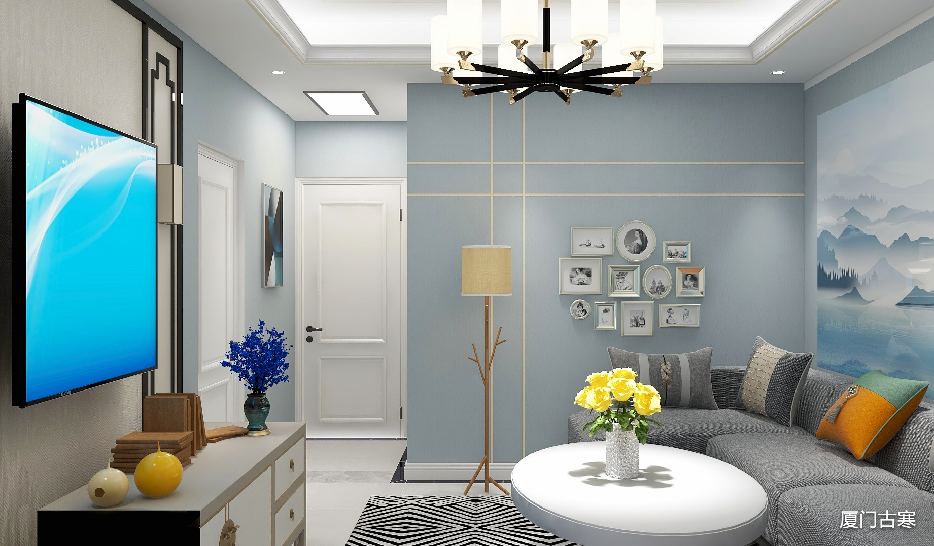 胡俊斌-现代瑞和园3室2厅1卫-装修设计方案