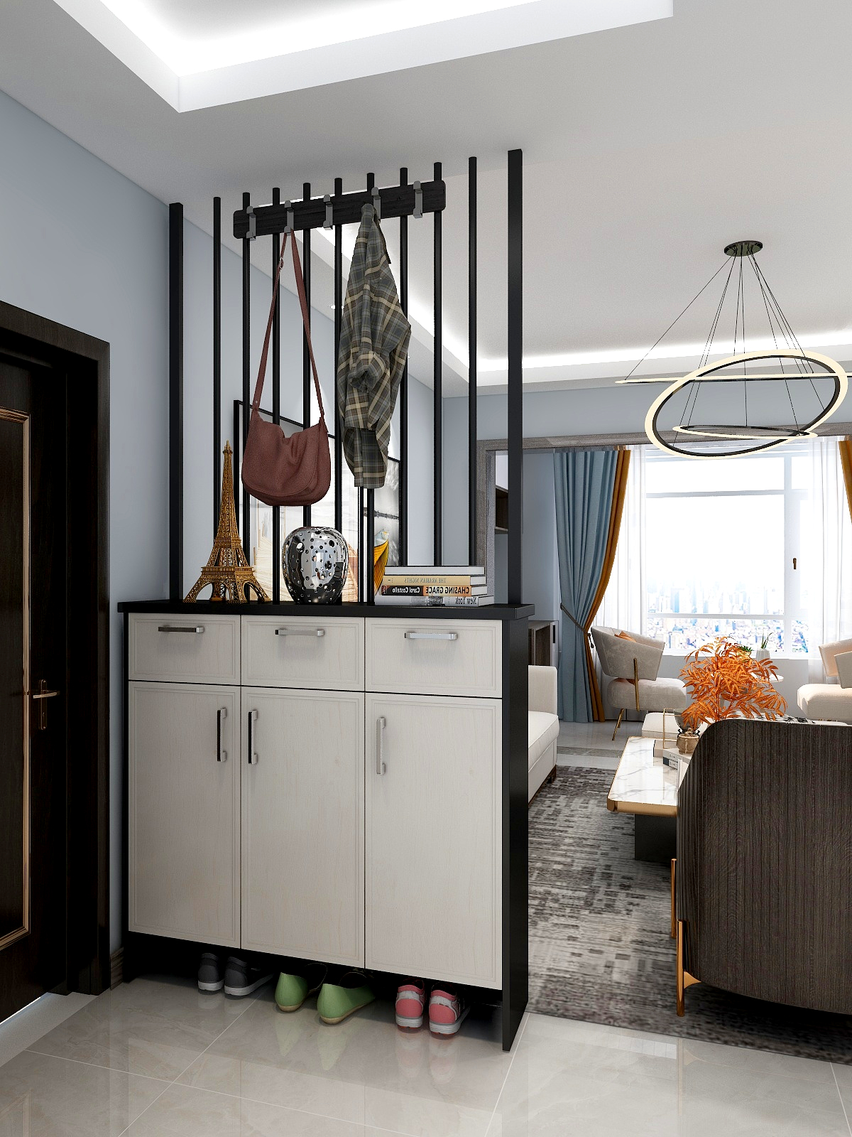 全案设计汪斌斌-三室两厅一卫108平米01户型现代简约-装修设计方案