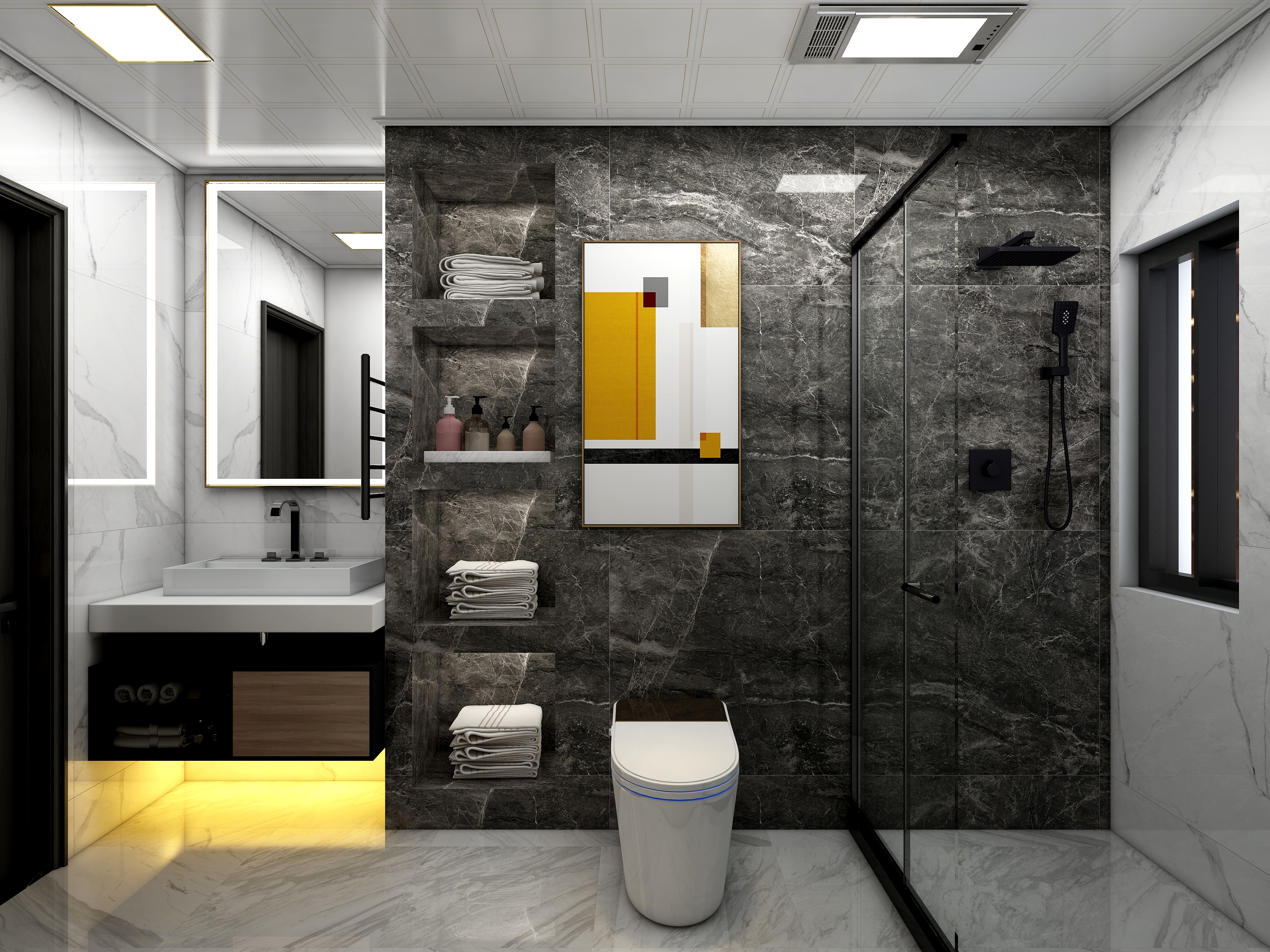 归境设计-《碰撞》144平现代轻奢混搭装修效果图