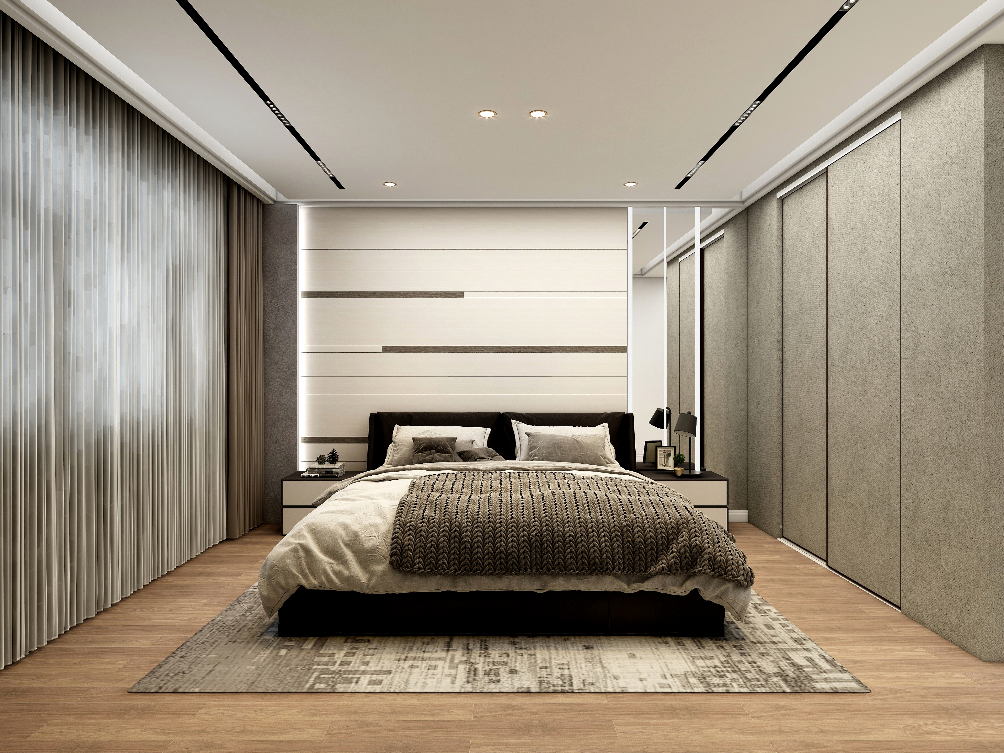 归境设计-《碰撞》144平现代轻奢混搭装修效果图