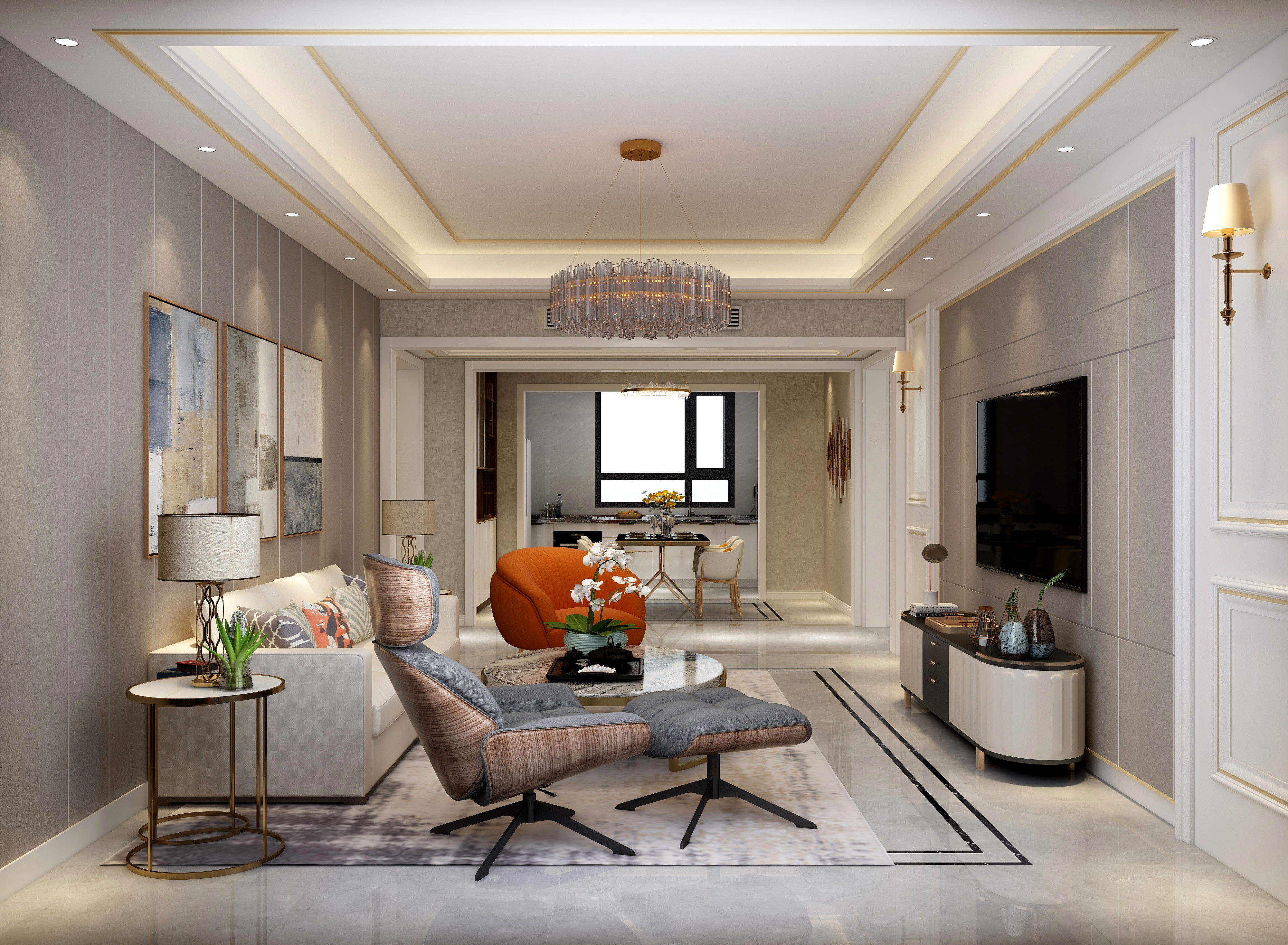 品尚茗居-晴湾-简约轻奢-装修设计方案