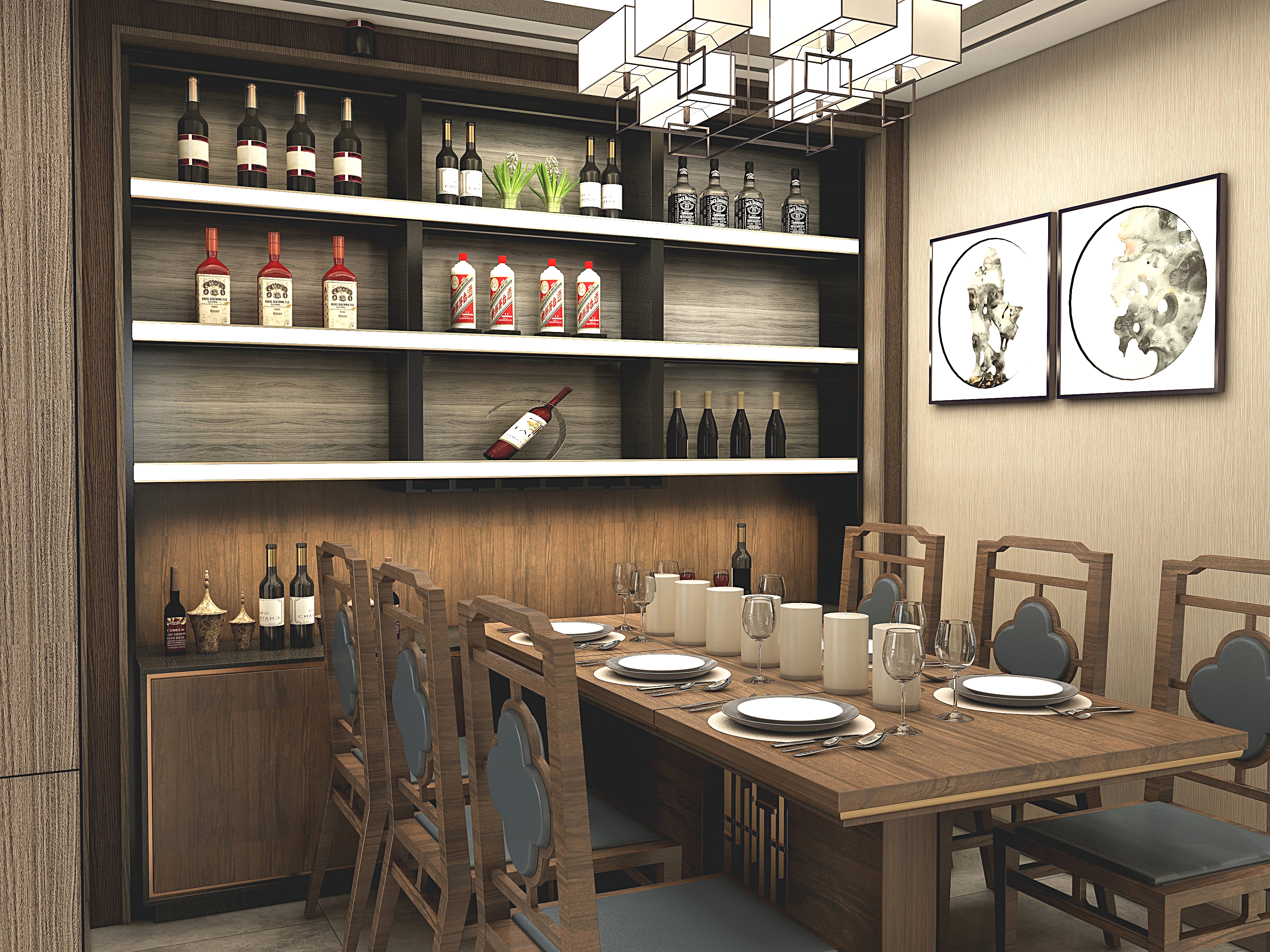 个性空间-春华朗城97m2装修效果图