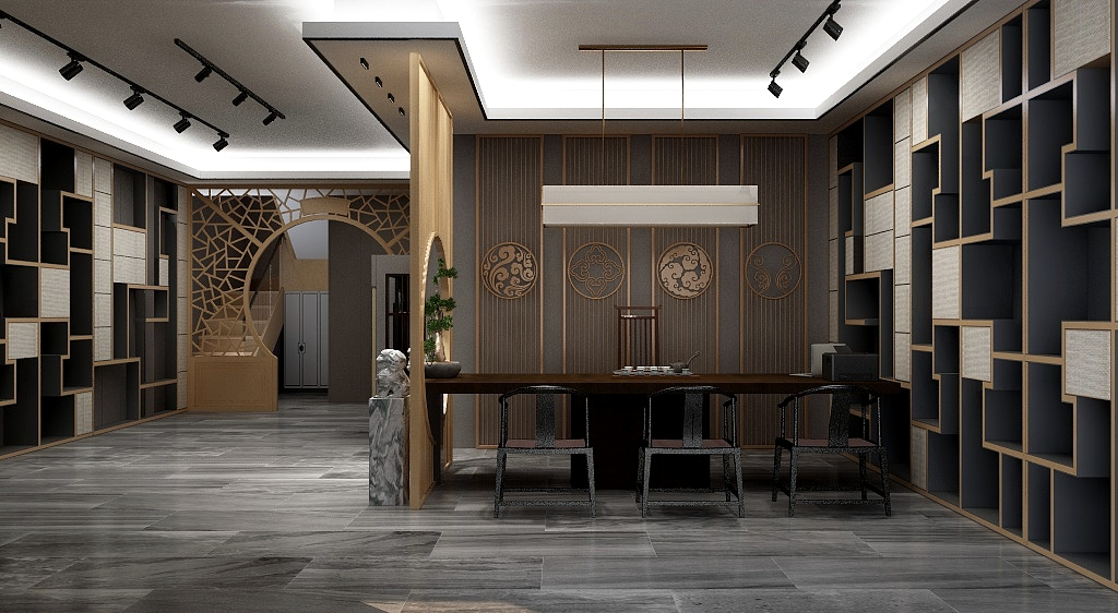 思维鲸设计-连锁伊力特新中式禅意中式-装修设计方案