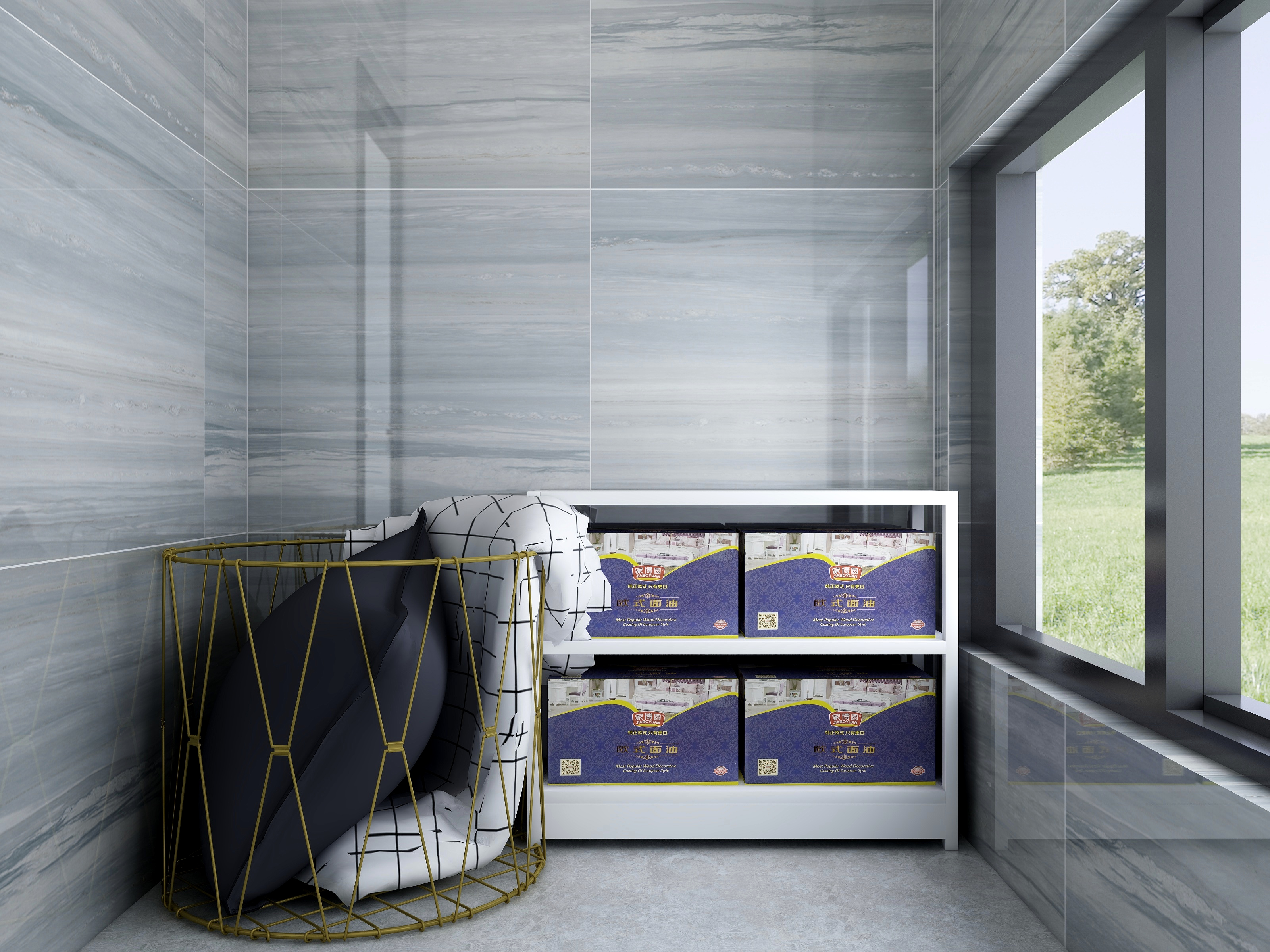 山河知己-《灼华》自建别墅-现代轻奢装修效果图