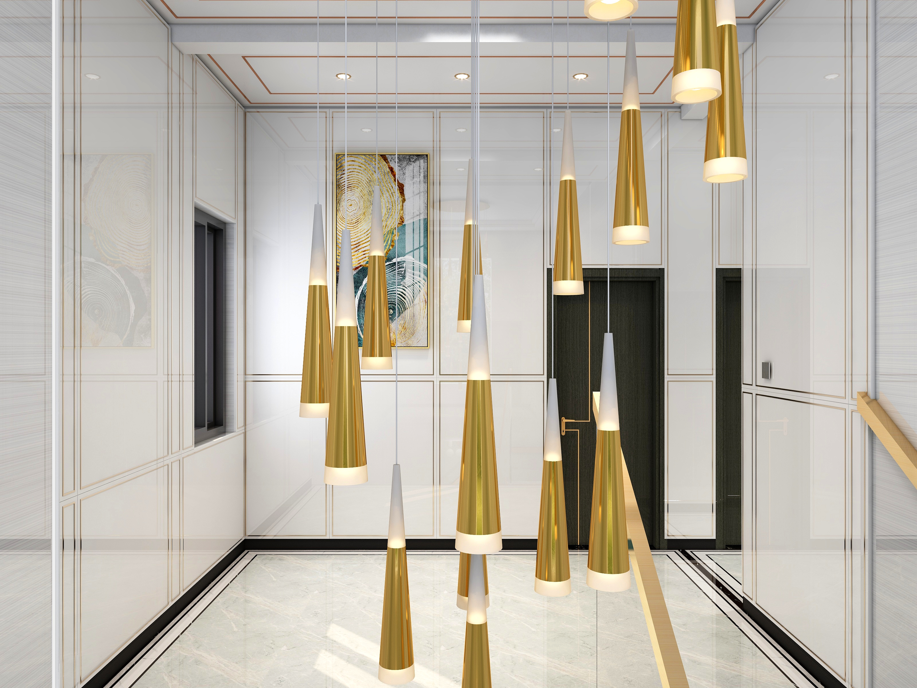 山河知己-《灼华》自建别墅-现代轻奢装修效果图