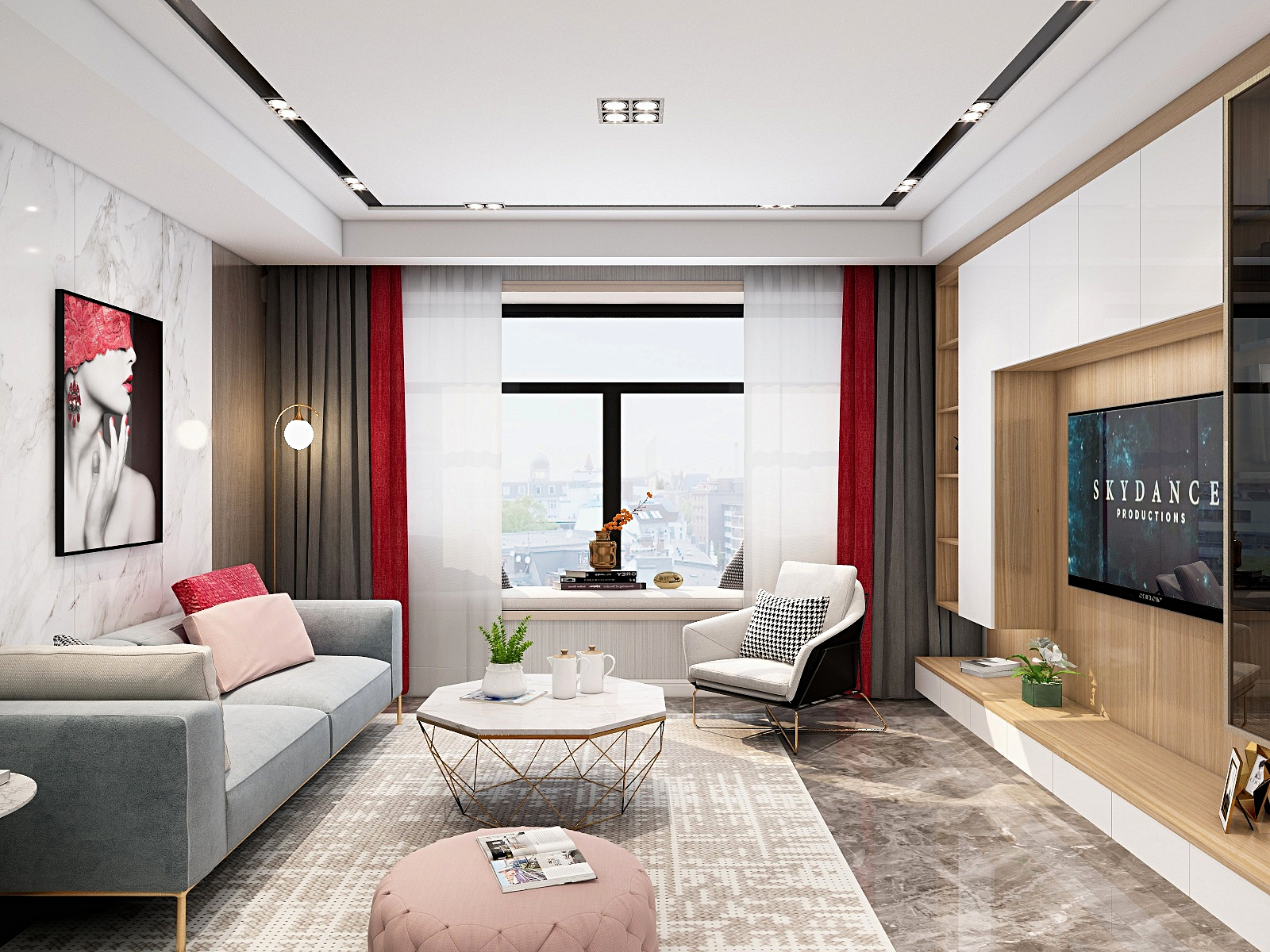 王哲-79方现代一居装修效果图