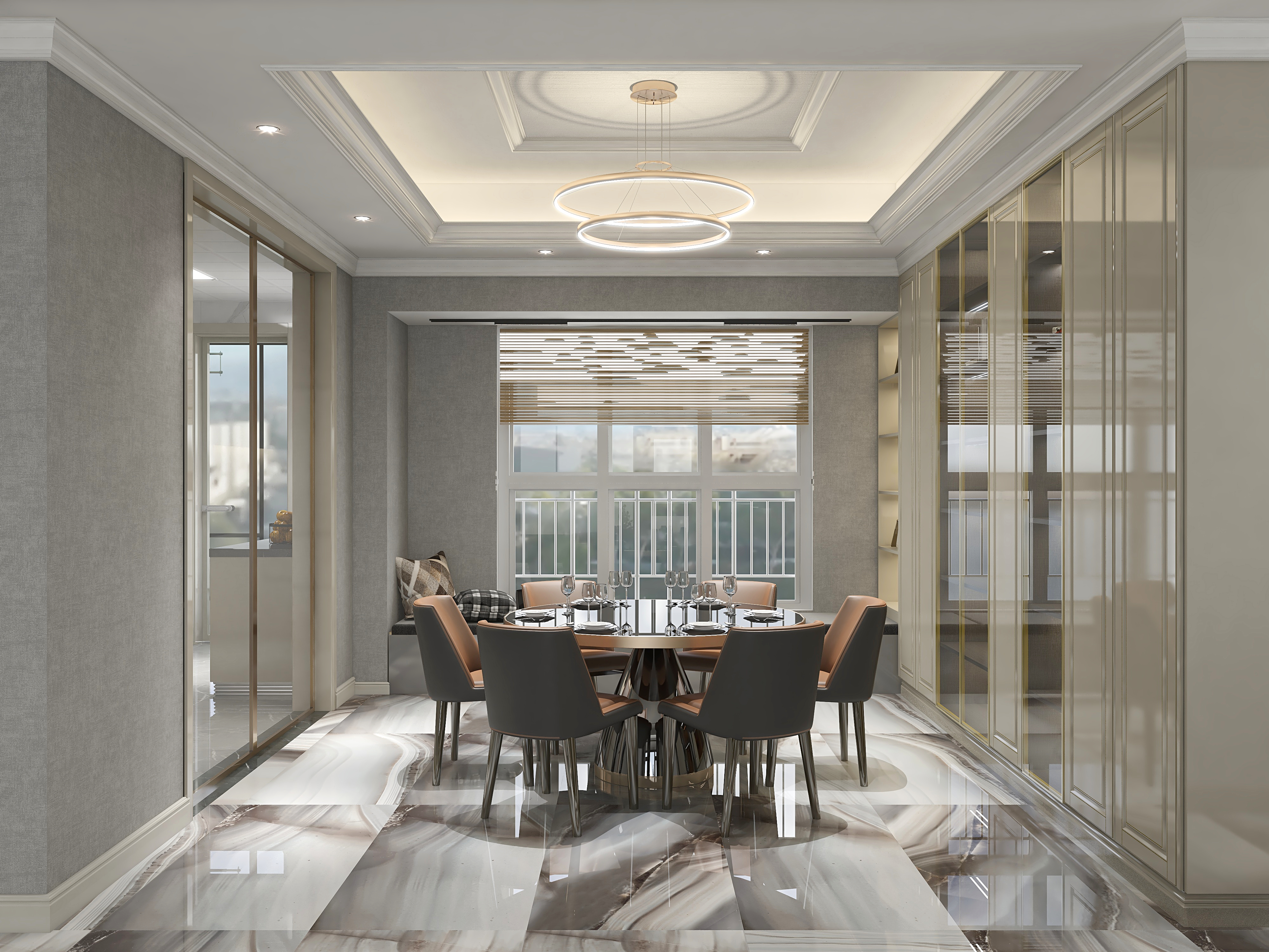 黄建-《圣彼得》新古典轻奢|四居大平层装修效果图