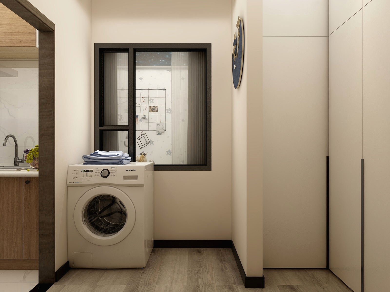 张旭-新中式两居装修效果图