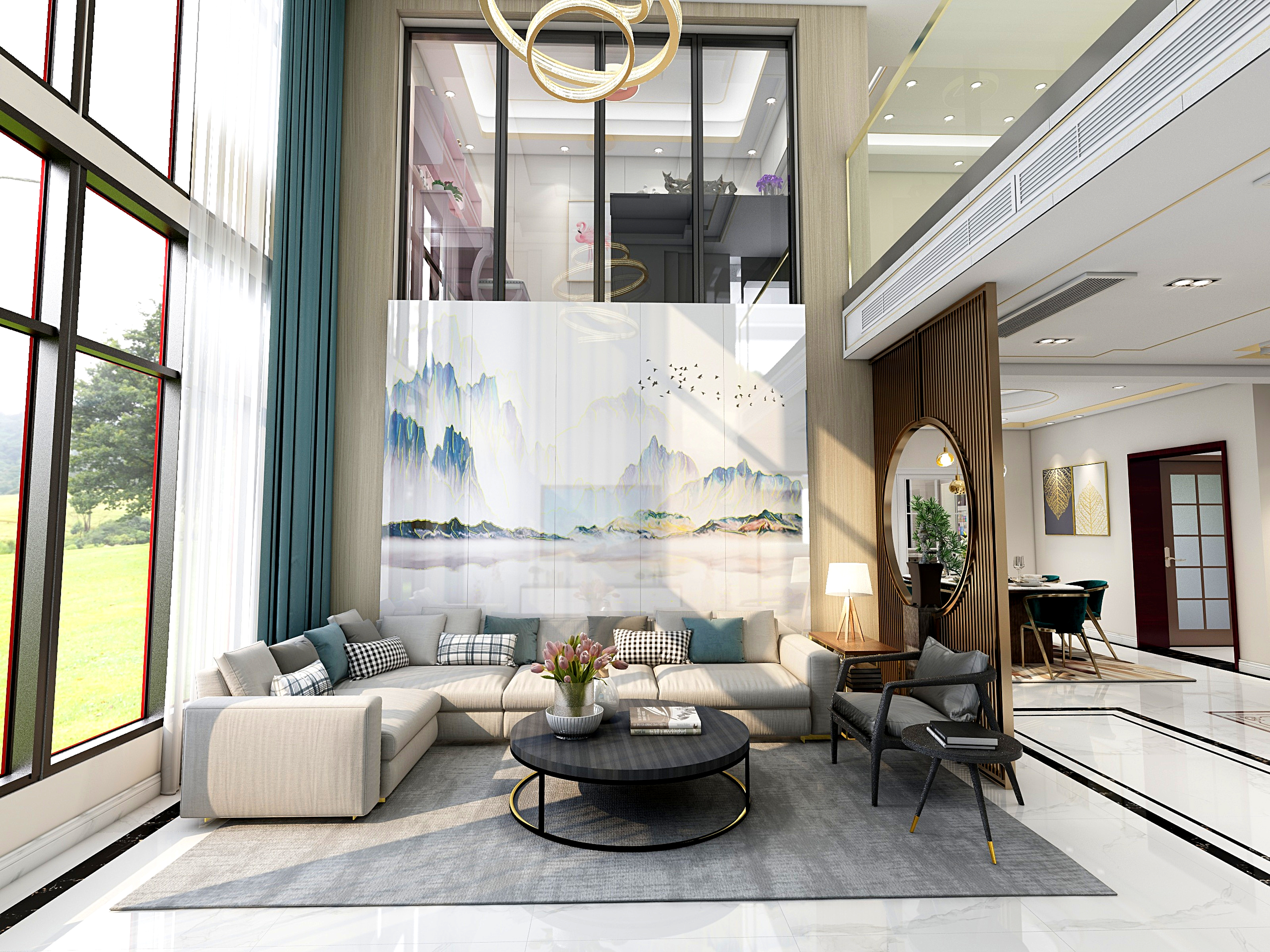 浩缘设计-万山华府轻奢新中式  别墅  191方-装修设计方案