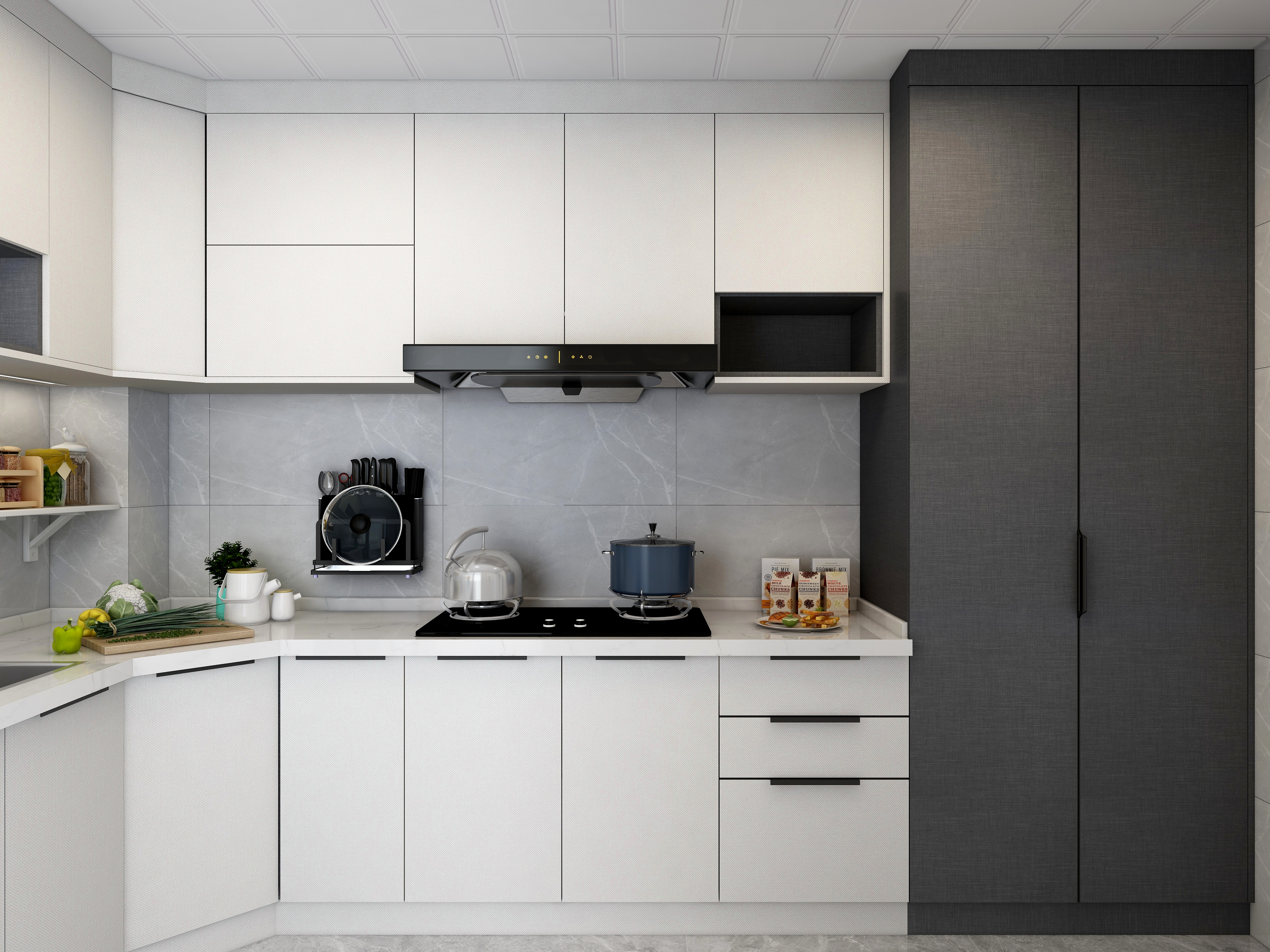 梦天木门垣曲店-文明小区J户型(现代简约)装修效果图