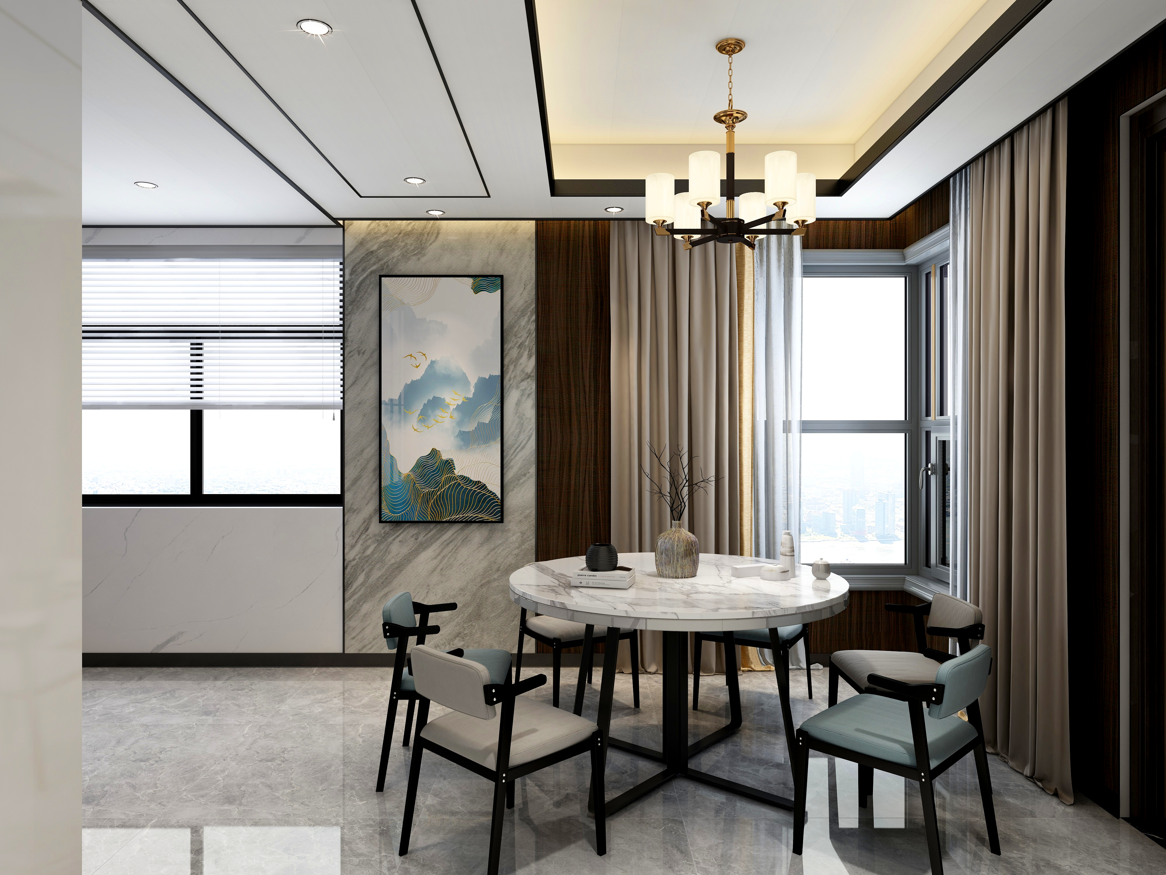 设计部陈赫-20200708石湖荡别墅-A户型-新中式风格装修效果图