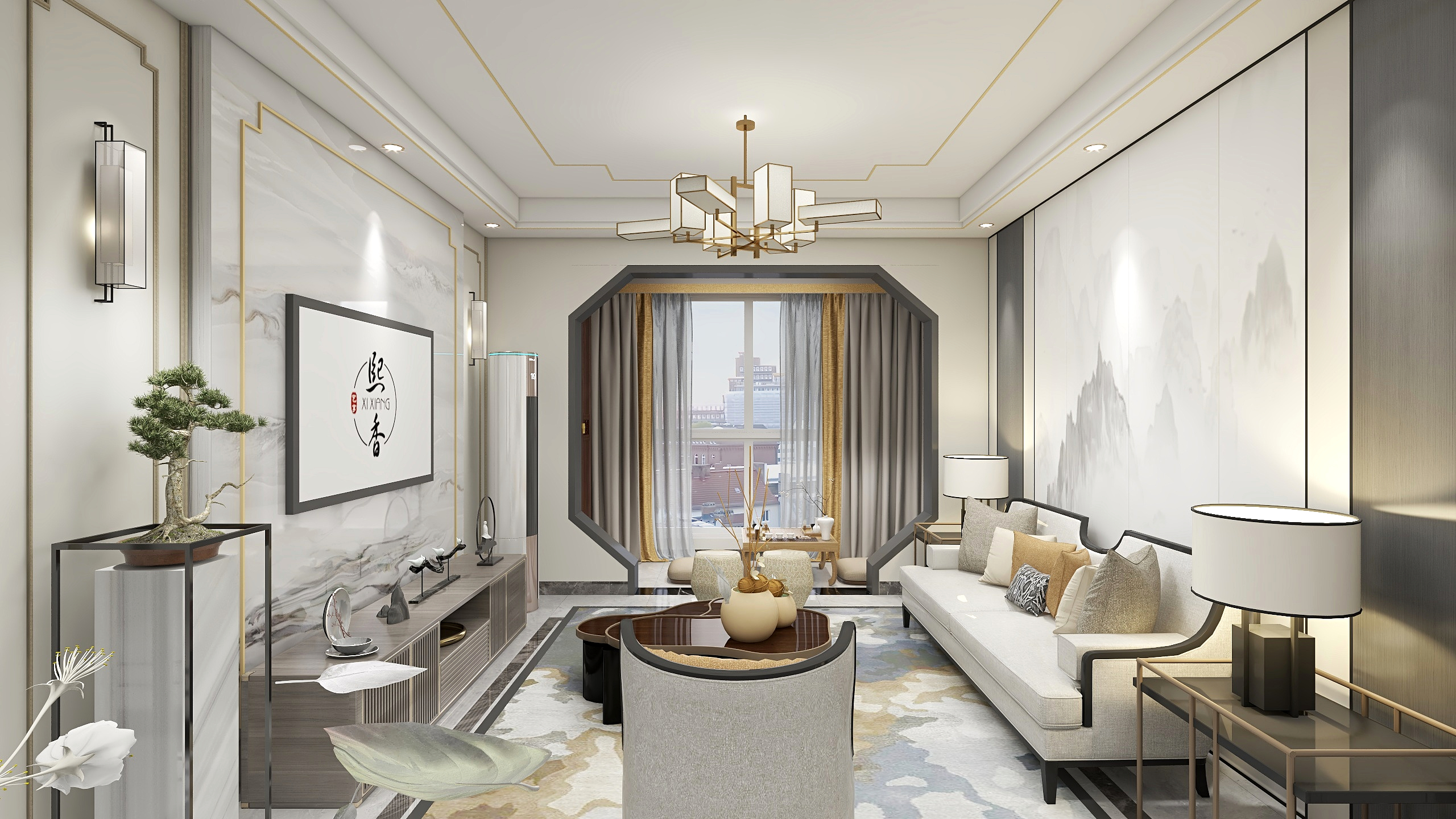 唐大先森-新中式风格装修效果图