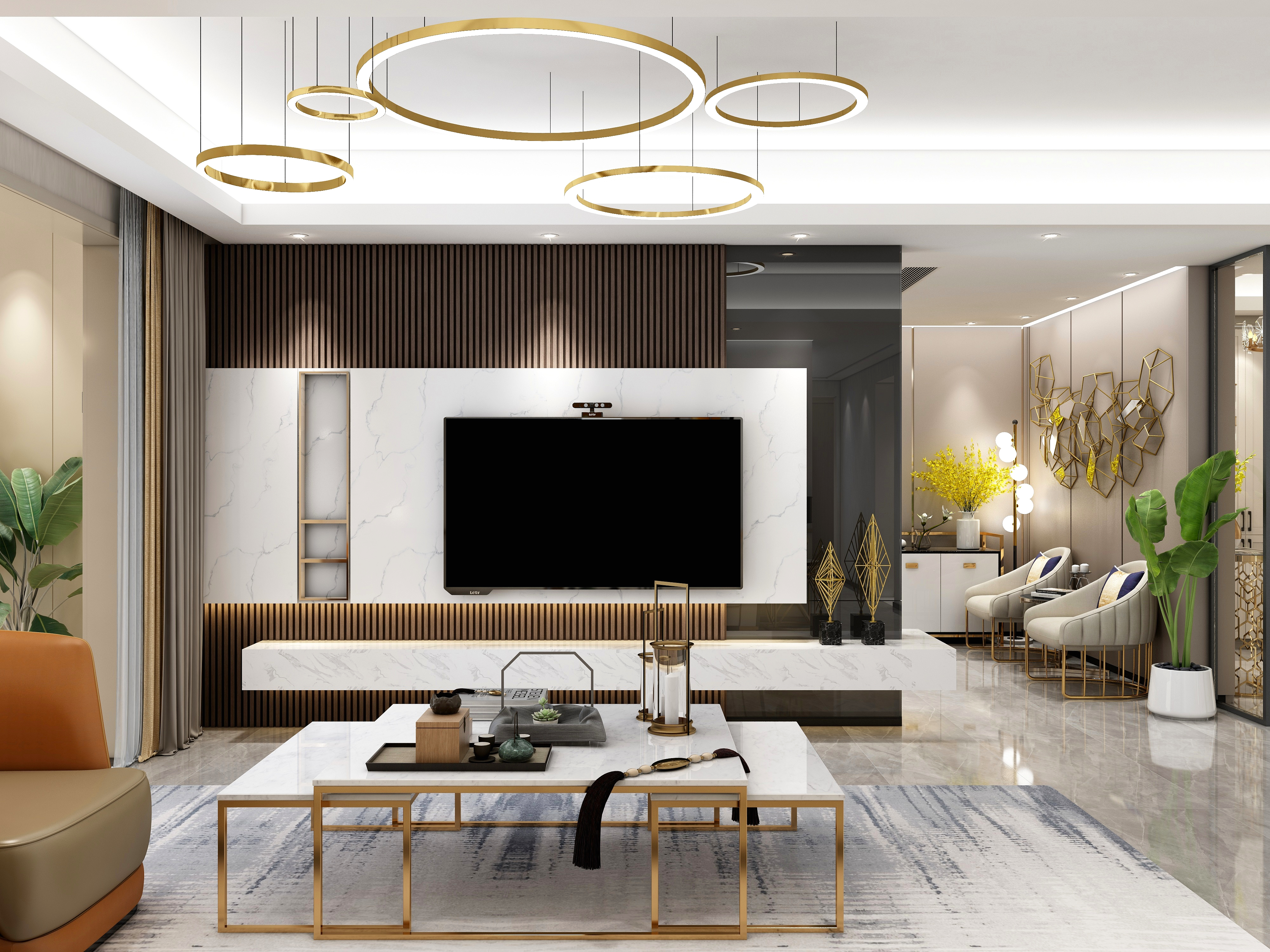 宋毅-146平后现代风格装修效果图