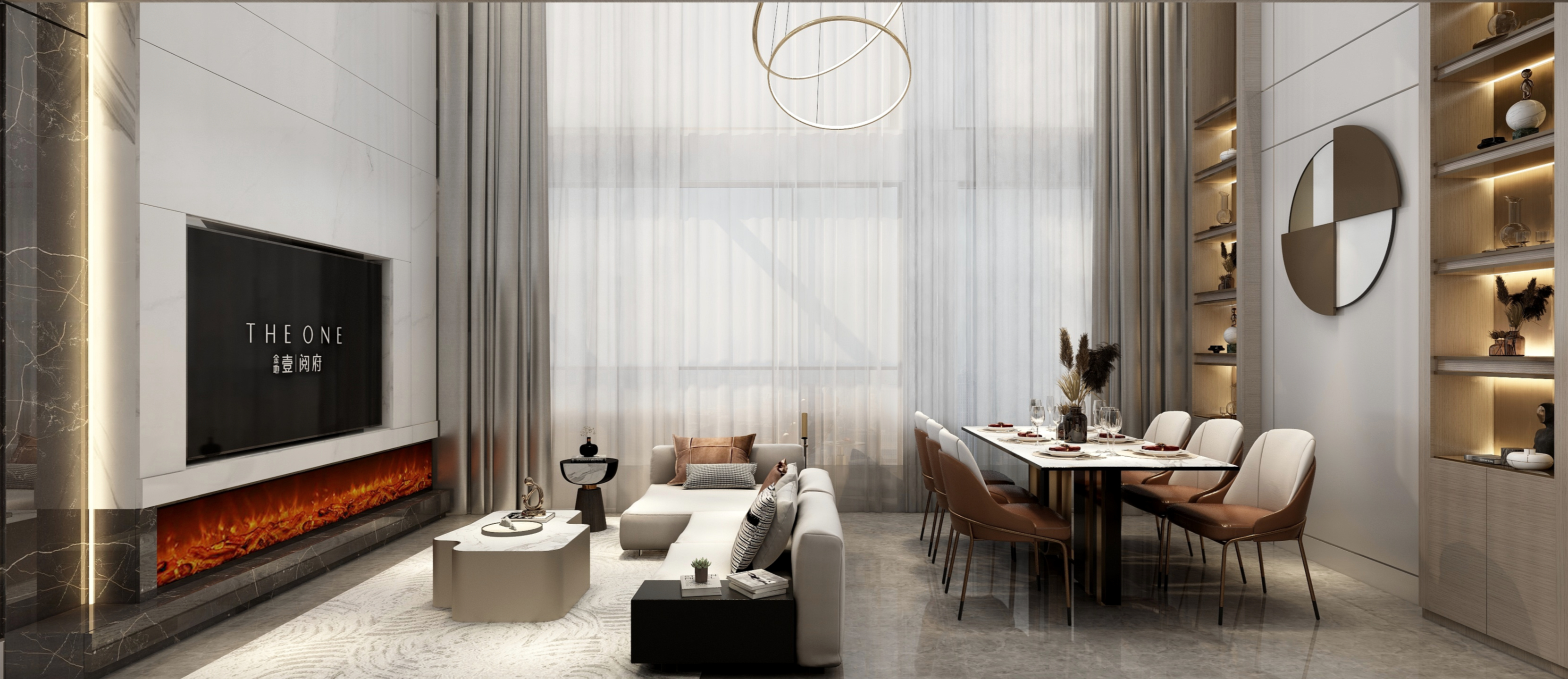 零点效果图代画-《复式》金地壹悦府-若崖200平-副本-装修设计方案