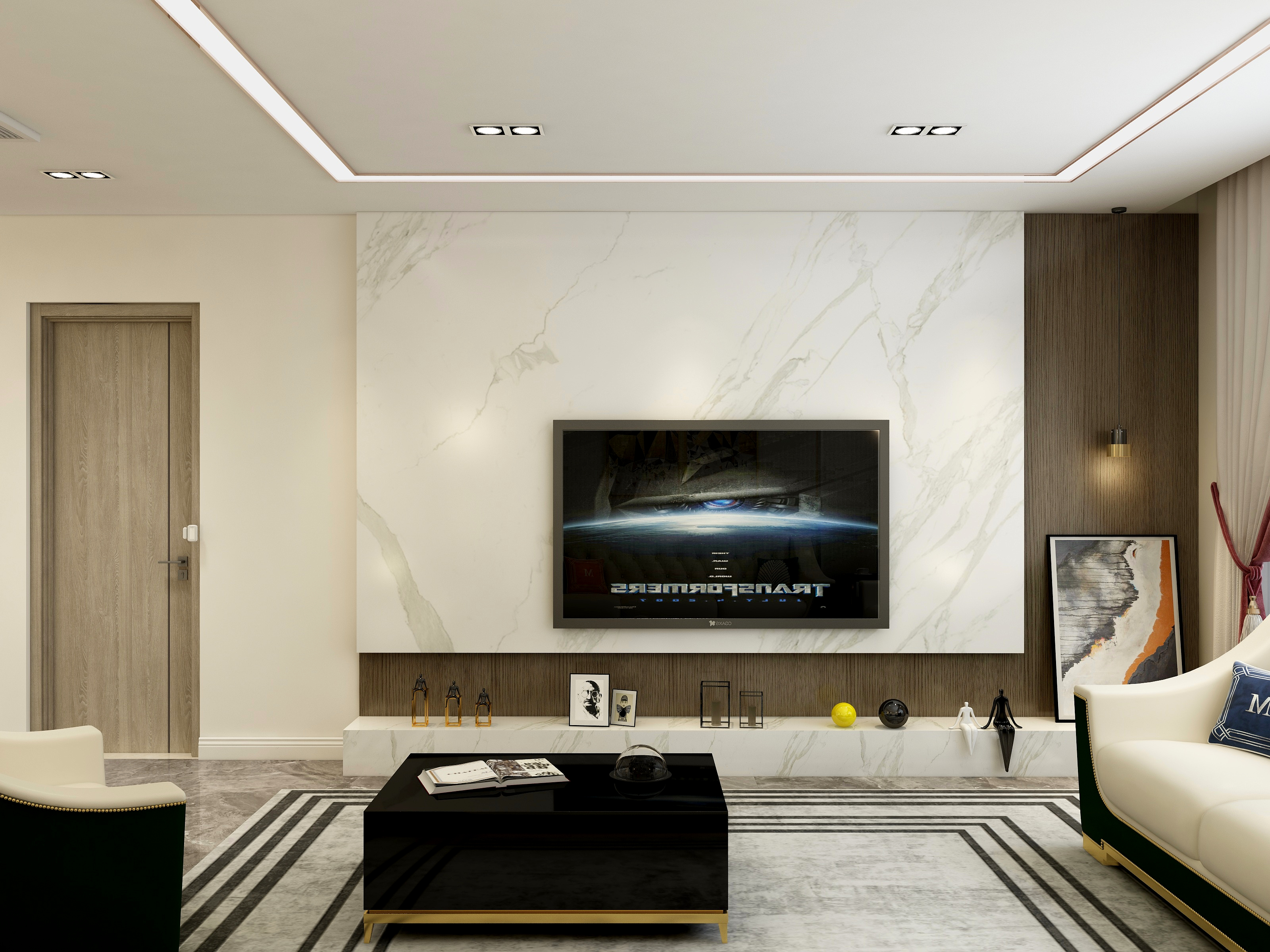 佛山市东PNvw-176方现代四居装修效果图