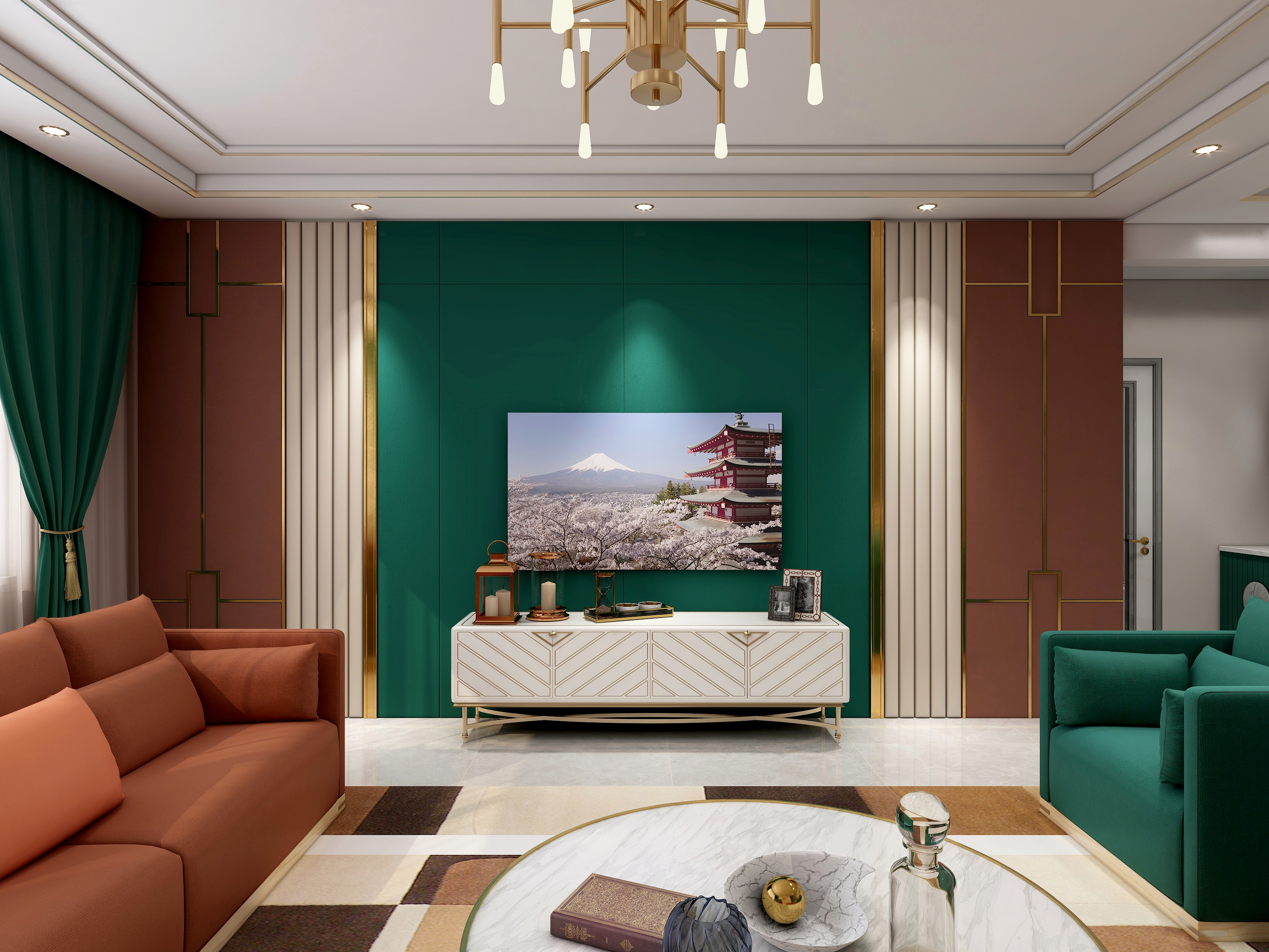 山河知己-金地花园装修效果图