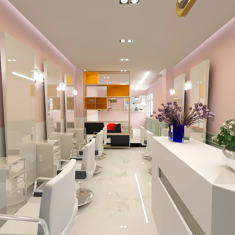 室内装饰一李林-美发店效果图-装修设计方案