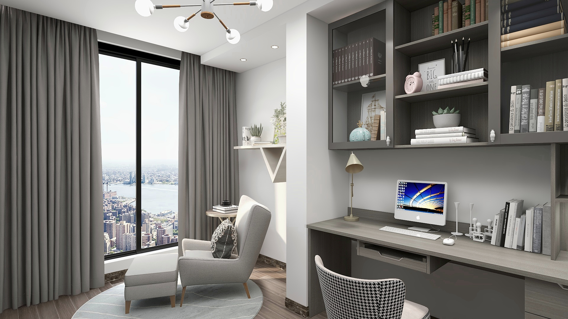 黄洁-灰度--轻奢风154㎡装修效果图