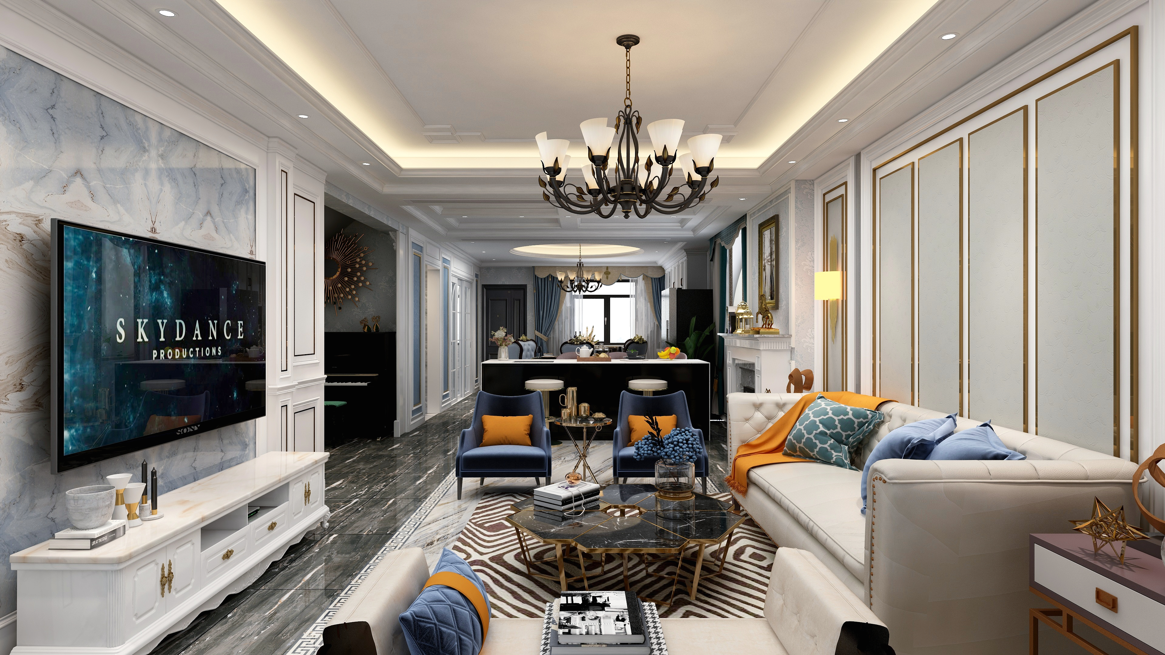 诗尼曼EfWp-孔雀城邦222户型,李总,欧式装修效果图