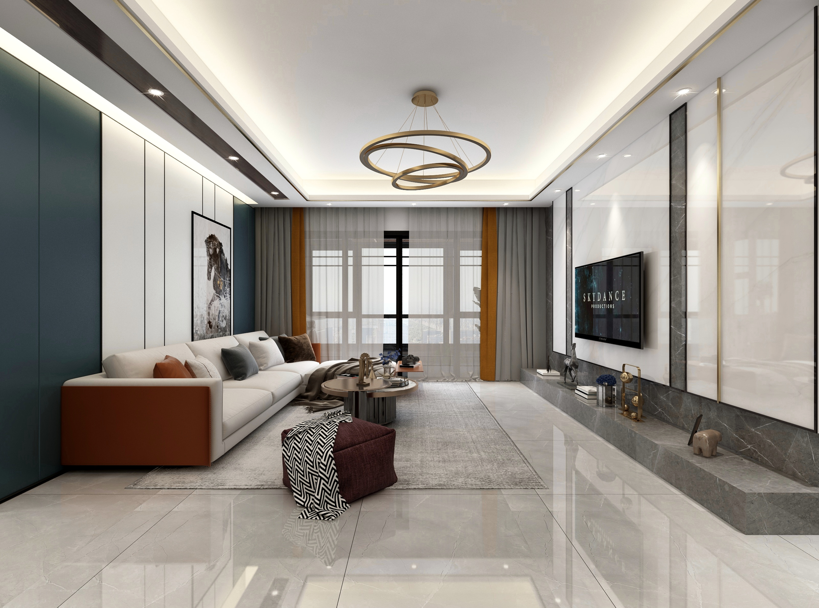 全景效果图6-皇室一号3栋1803房-装修设计方案