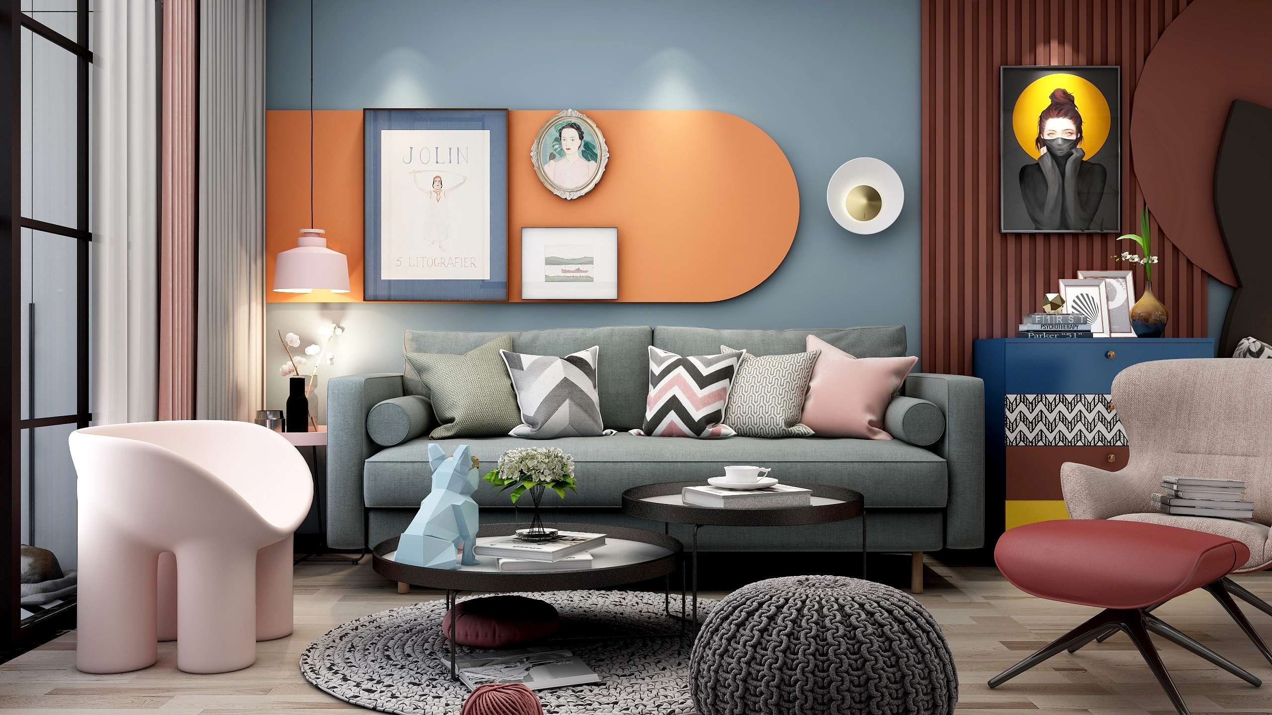 品诺家居-85平北欧三居--装修设计方案